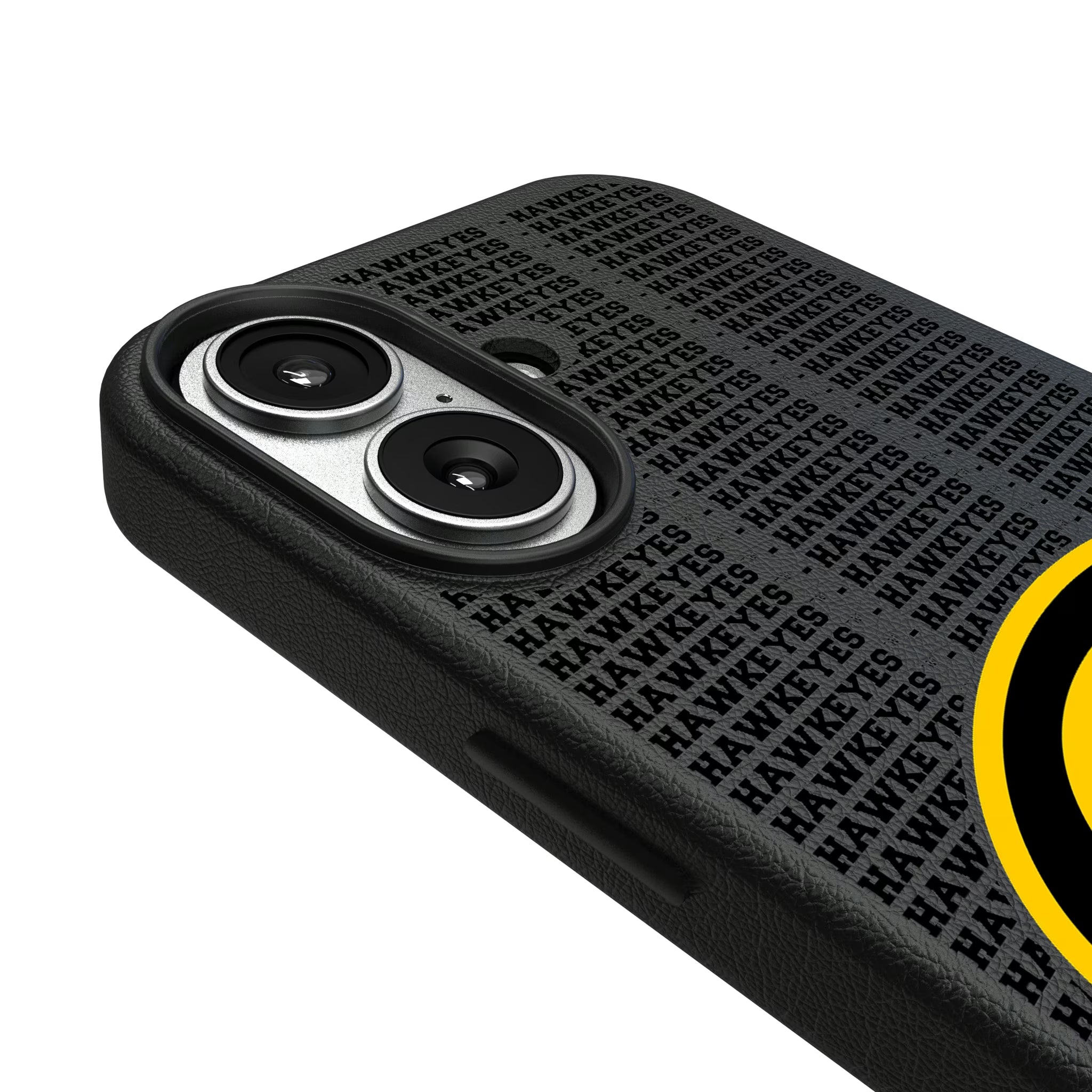 University of Iowa Hawkeyes Text Backdrop iPhone MagSafe Compatible Phone Case for Apple iPhone - Detail#Device_iPhone 17