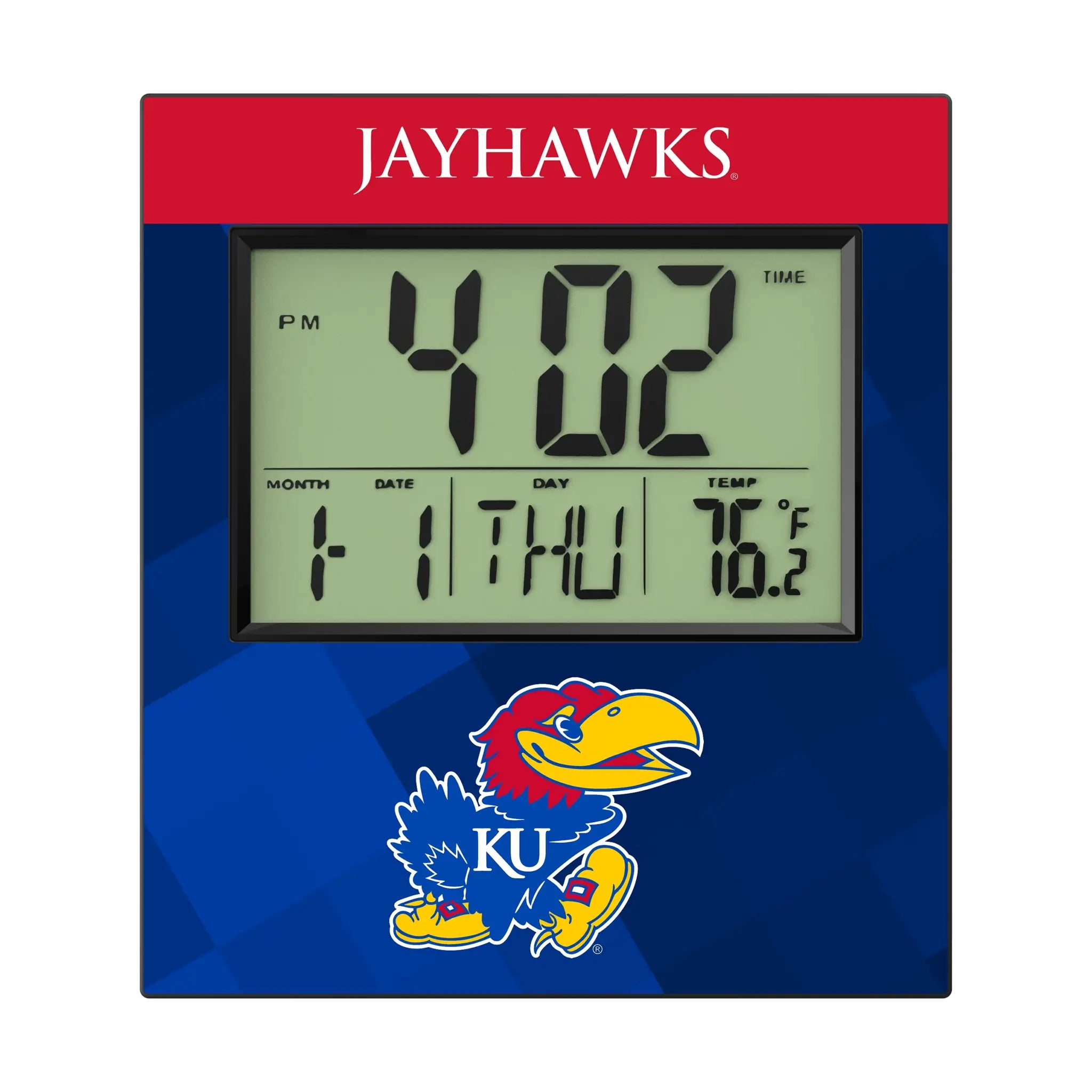University of Kansas Jayhawks Color Block Wall Clock