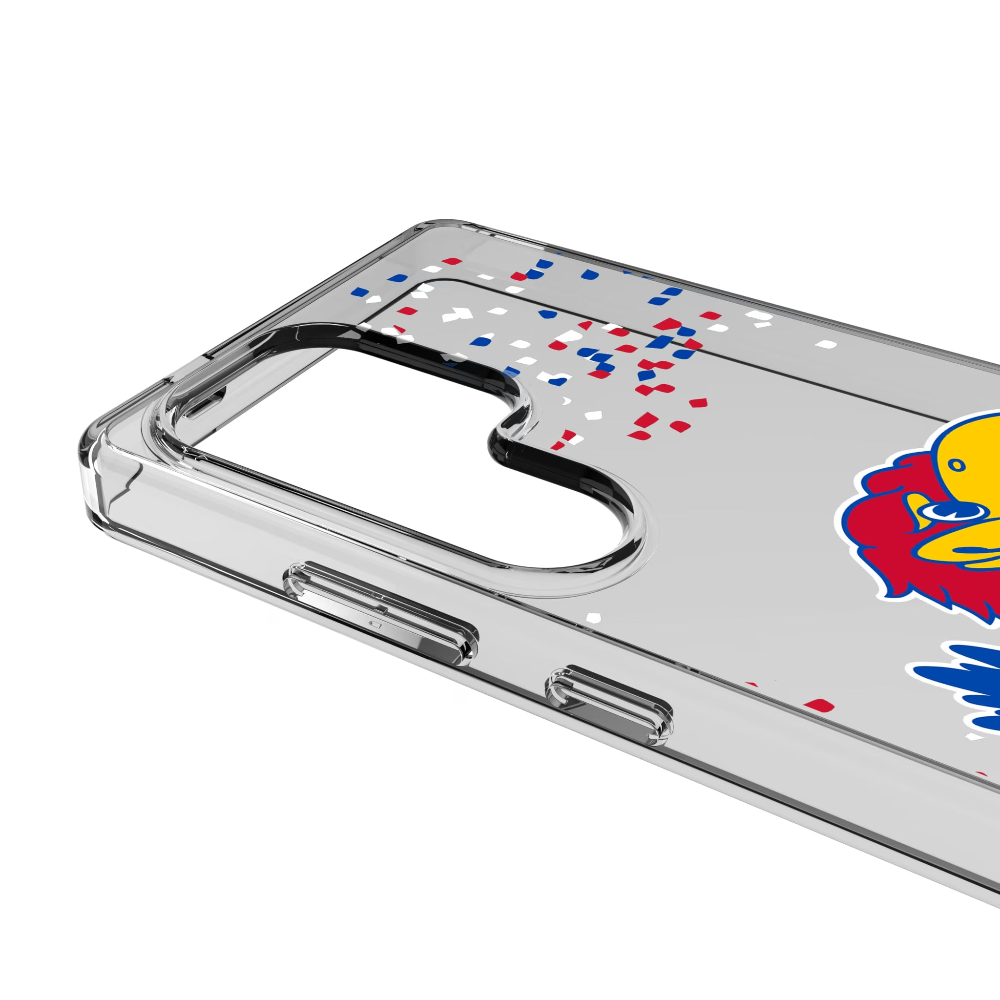 University of Kansas Jayhawks Confetti Galaxy Clear Phone Case for Samsung Galaxy - Detail