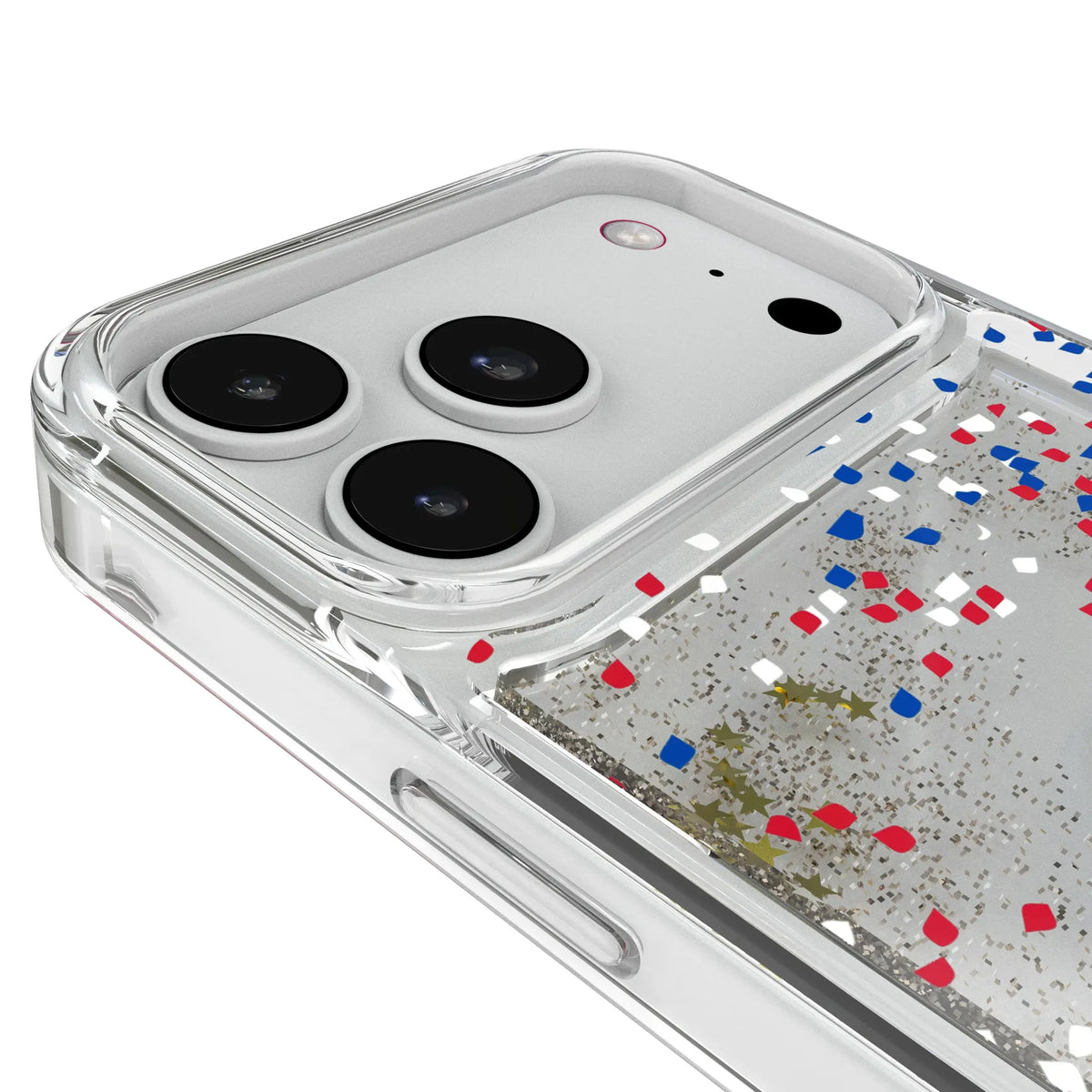 University of Kansas Jayhawks Confetti iPhone Glitter Phone Case for Apple iPhone - Detail#Device_iPhone 18 Pro Max