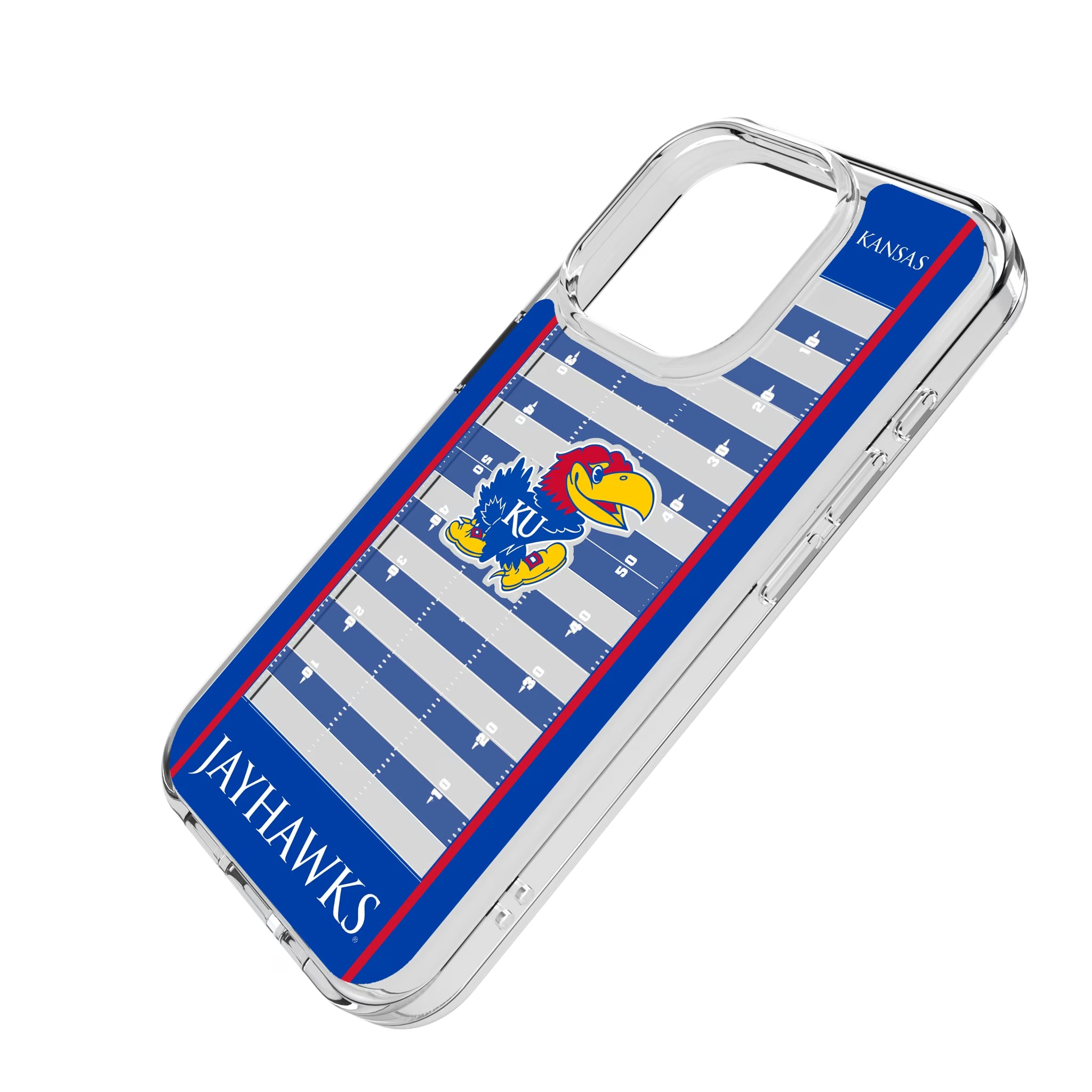 University of Kansas Jayhawks Field iPhone Clear Phone Case for Apple iPhone - Isometric View