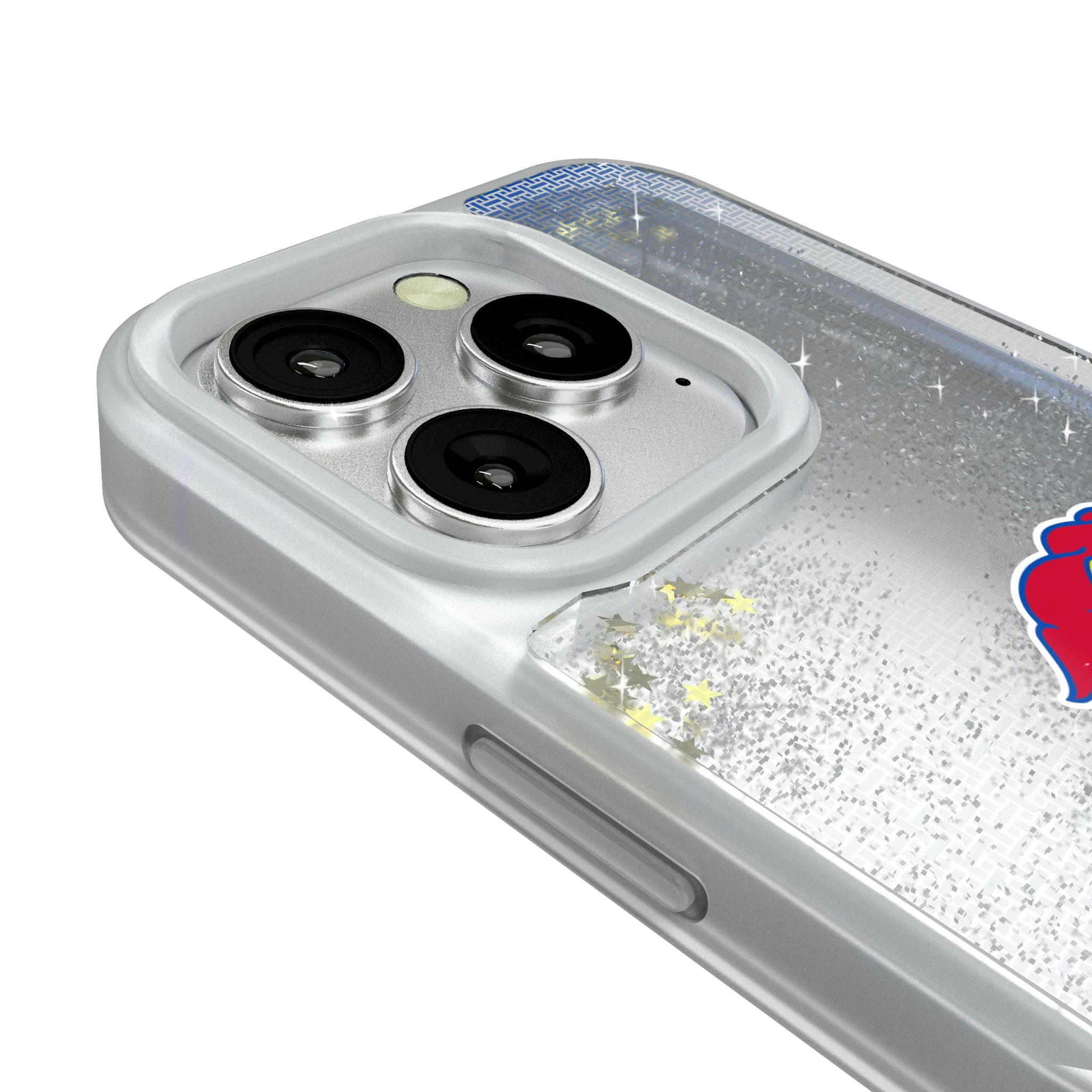 University of Kansas Jayhawks Linen iPhone Glitter Phone Case for Apple iPhone - Detail#Device_iPhone 16 Pro