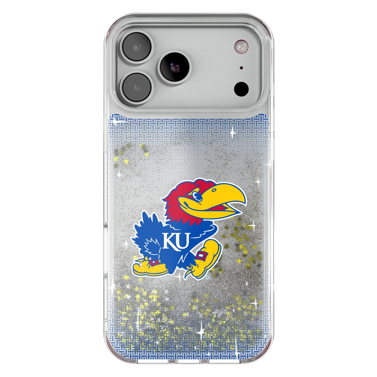 University of Kansas Jayhawks Linen Glitter Phone Case for Apple iPhone