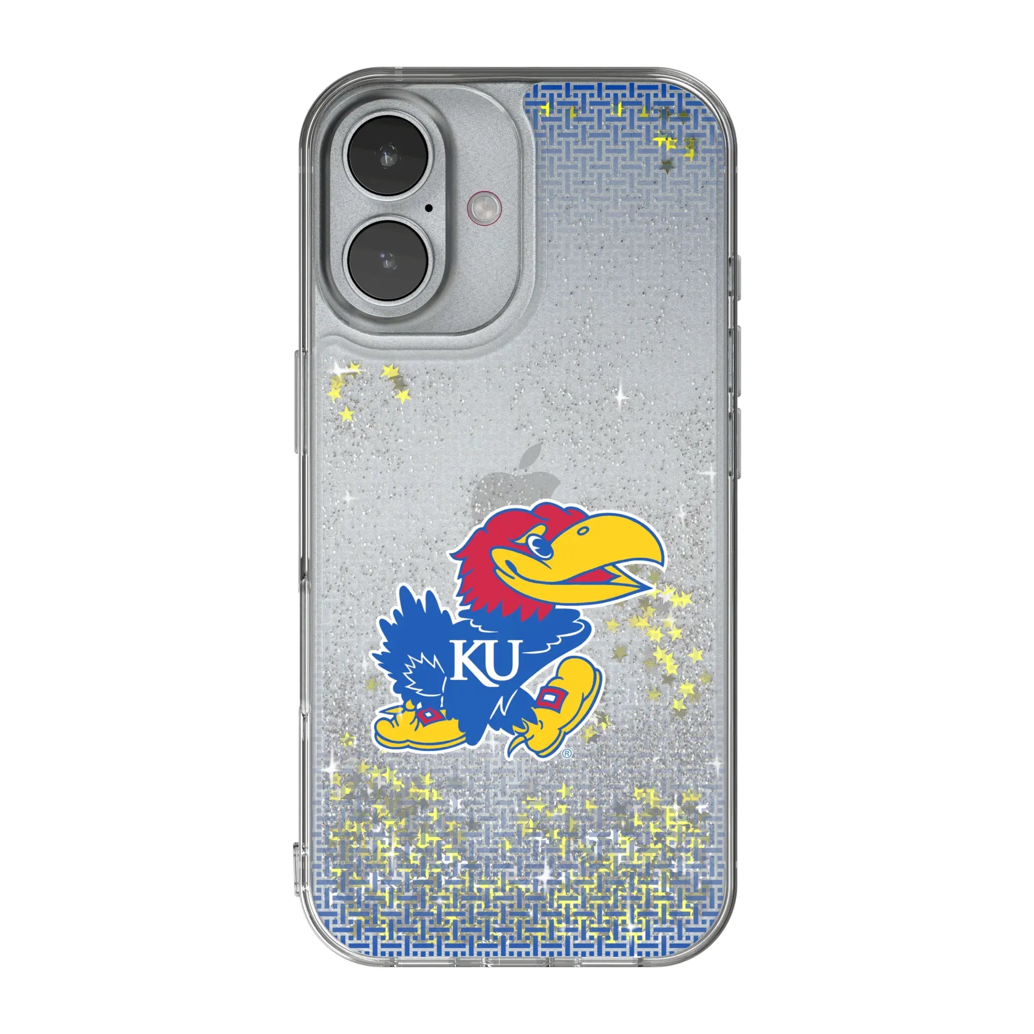 University of Kansas Jayhawks Linen iPhone Glitter Phone Case for Apple iPhone