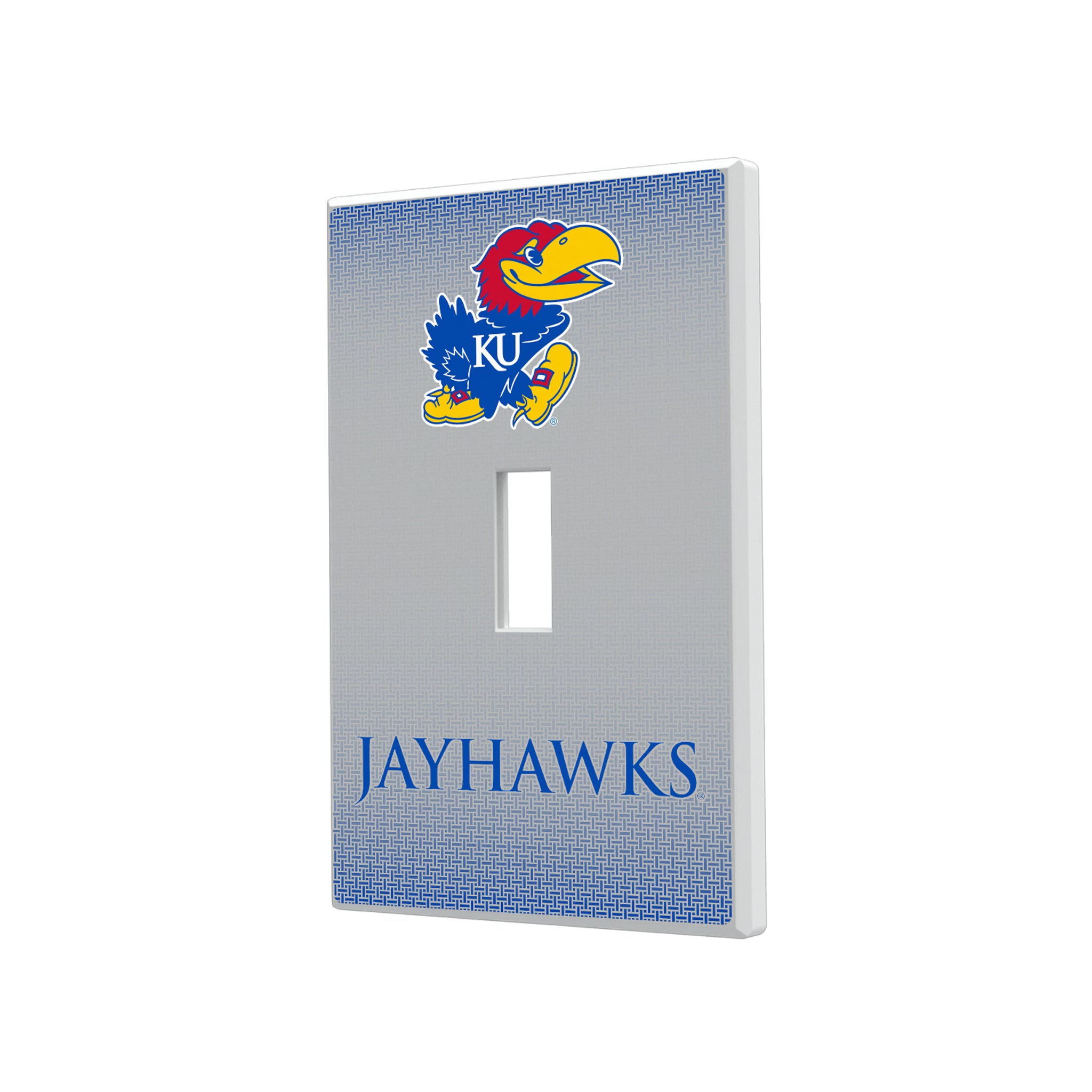 University of Kansas Jayhawks Linen Hidden-Screw Light Switch Plate#Style_Single Toggle