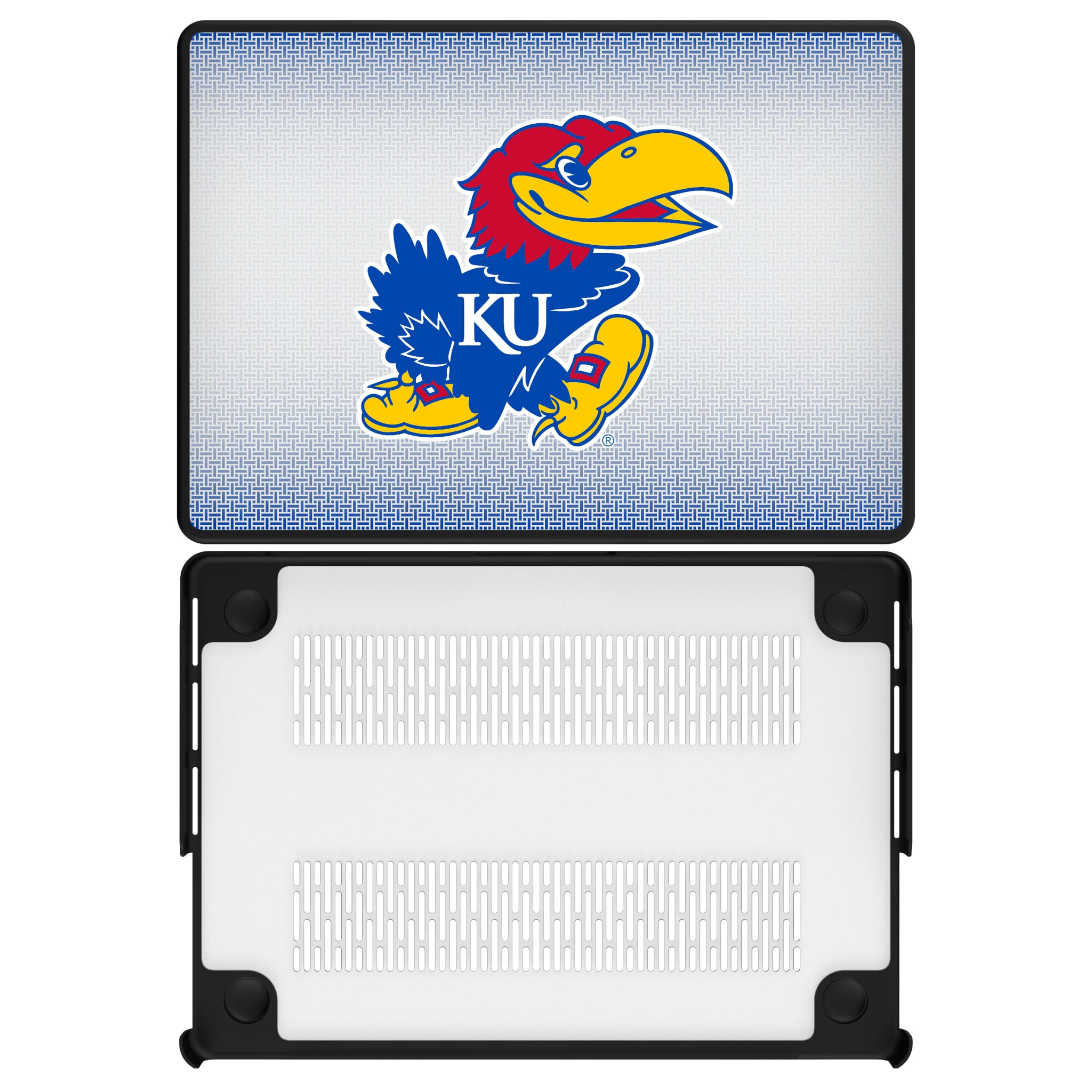 University of Kansas Jayhawks Linen MacBook Laptop Case for Apple MacBook#Device_MacBook Pro (14-inch, 2021) / MacBook Pro (14-inch, 2023) / MacBook Pro (14-inch, 2024)