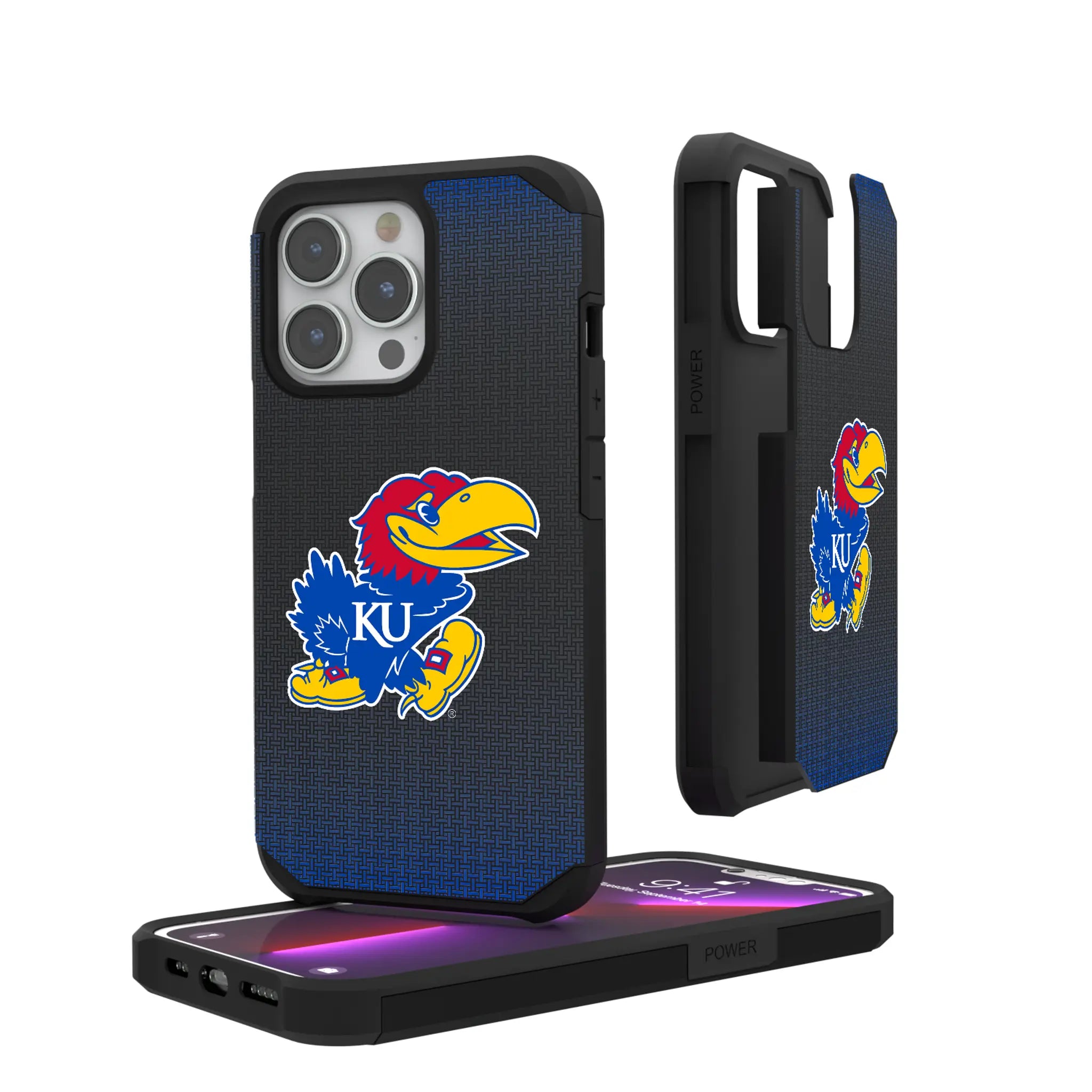 University of Kansas Jayhawks Linen iPhone Rugged Phone Case for Apple iPhone