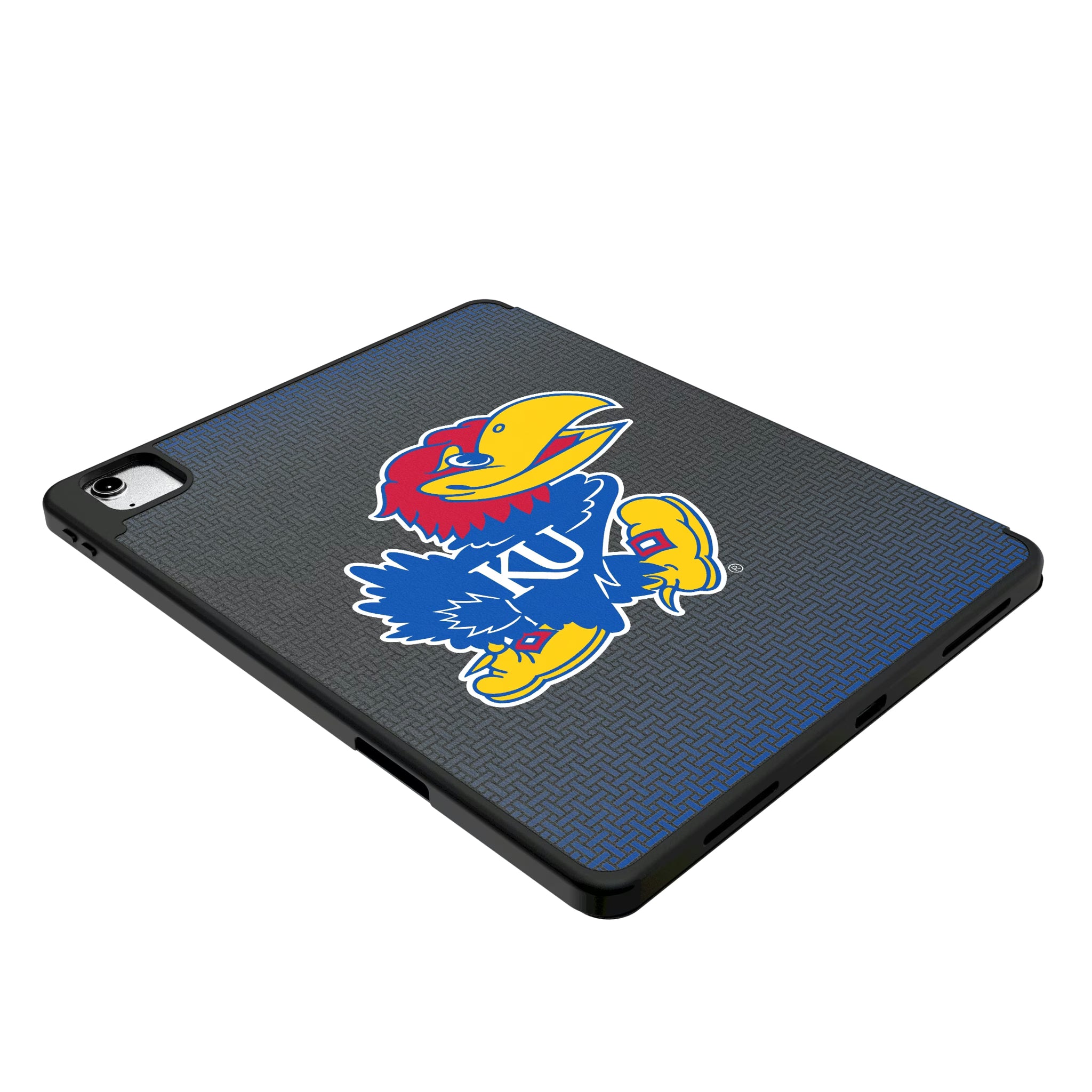 University of Kansas Jayhawks Linen iPad Tablet Case for Apple iPad - Isometric View