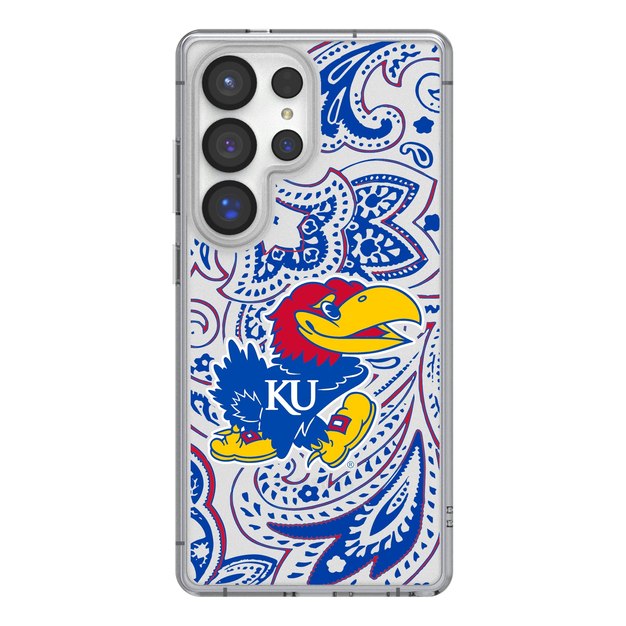 University of Kansas Jayhawks Paisley Galaxy Clear Phone Case for Samsung Galaxy