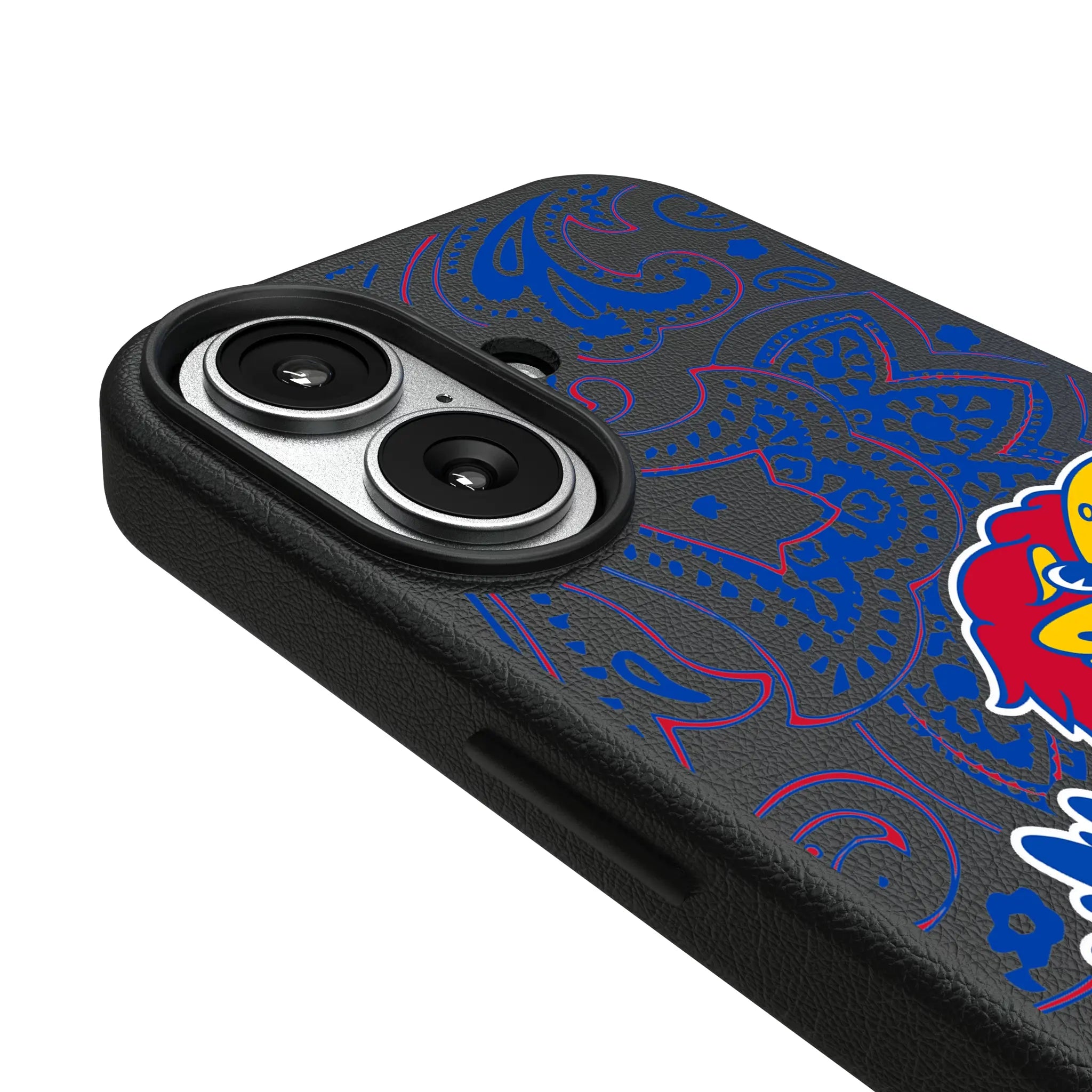 University of Kansas Jayhawks Paisley iPhone MagSafe Compatible Phone Case for Apple iPhone - Detail#Device_iPhone 17