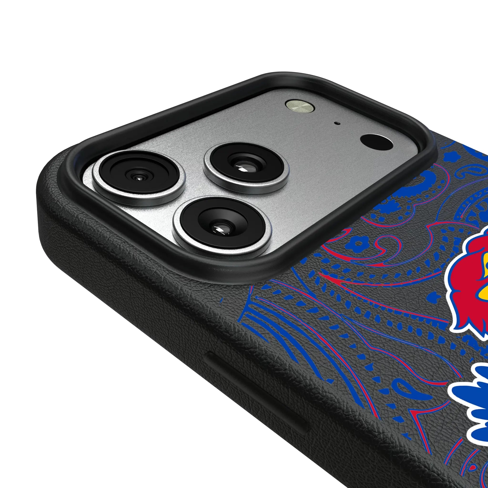 University of Kansas Jayhawks Paisley iPhone MagSafe Compatible Phone Case for Apple iPhone - Detail#Device_iPhone 17 Pro Max