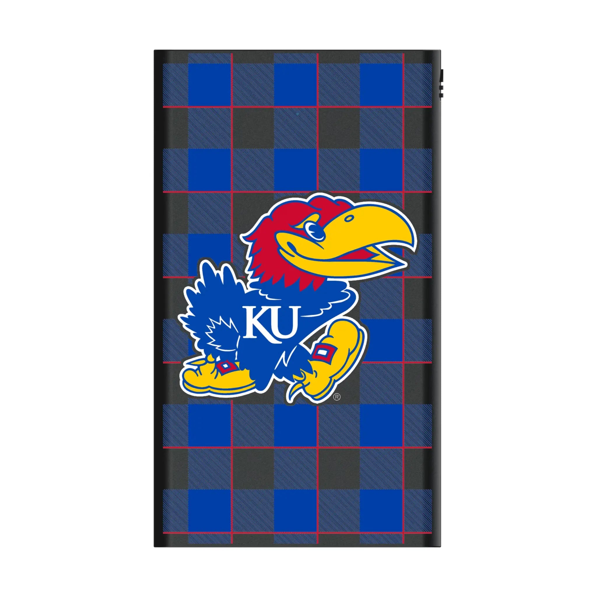University of Kansas Jayhawks Plaid 5000mAh Flat Power Bank