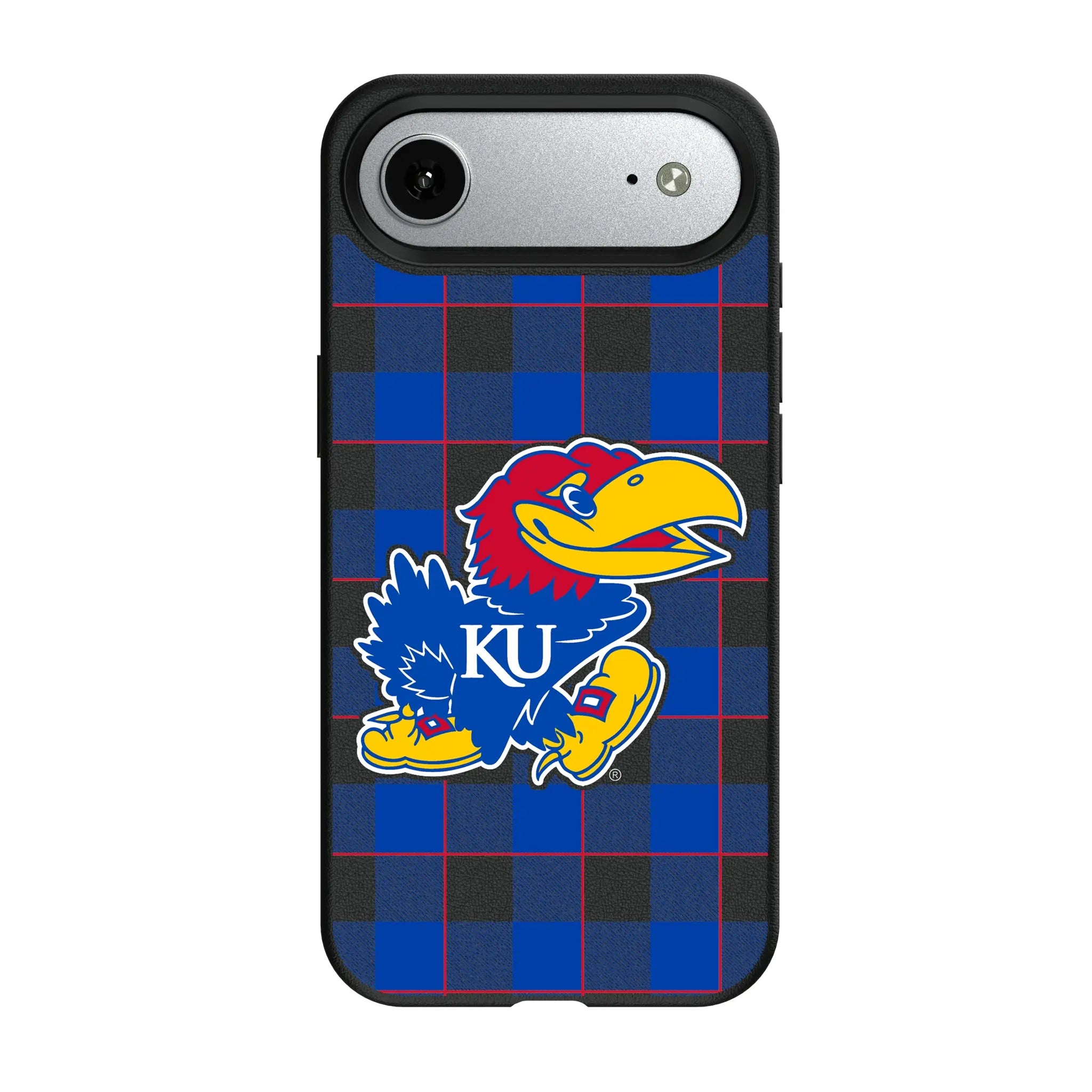 University of Kansas Jayhawks Plaid iPhone MagSafe Compatible Phone Case for Apple iPhone#Device_iPhone Air
