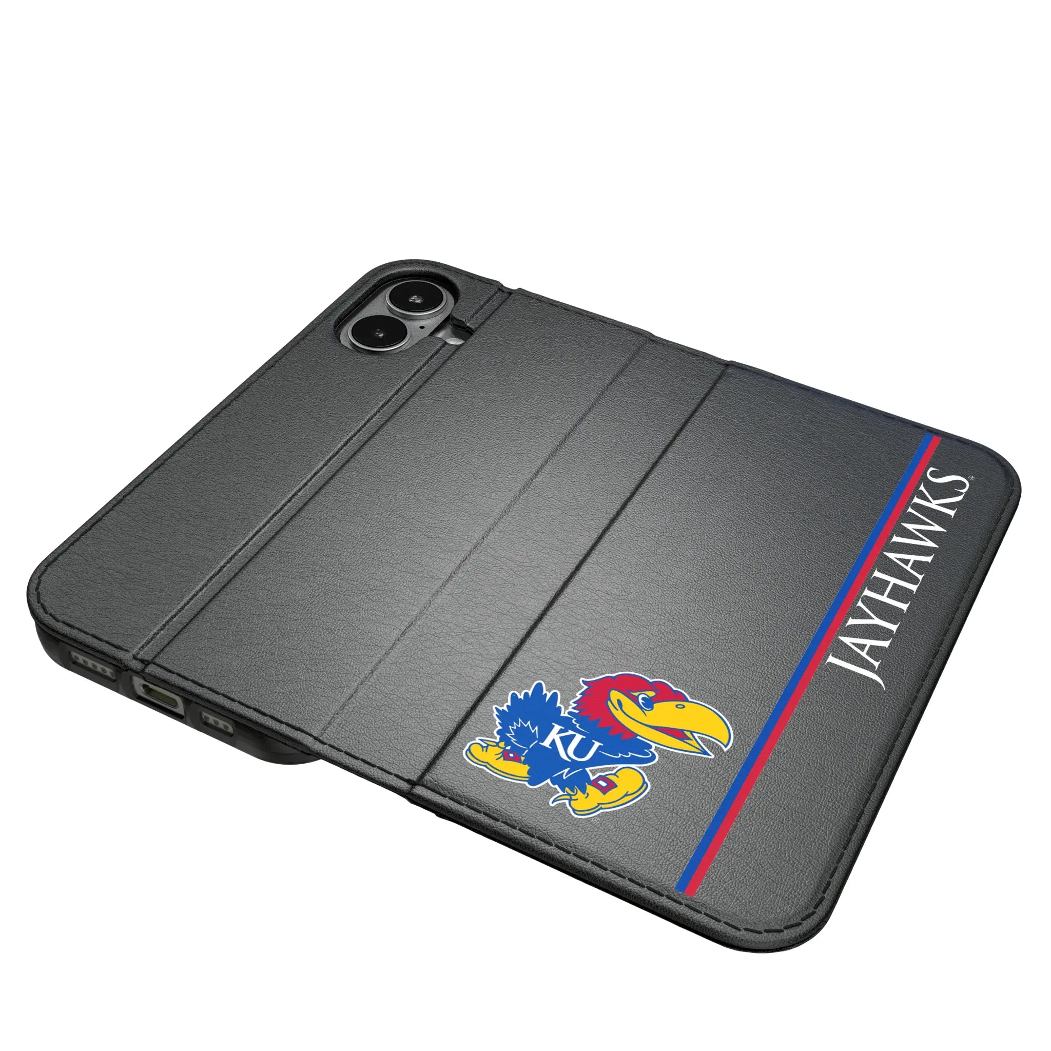 University of Kansas Jayhawks Sidebar iPhone Folio Phone Case for Apple iPhone#Device_iPhone 17