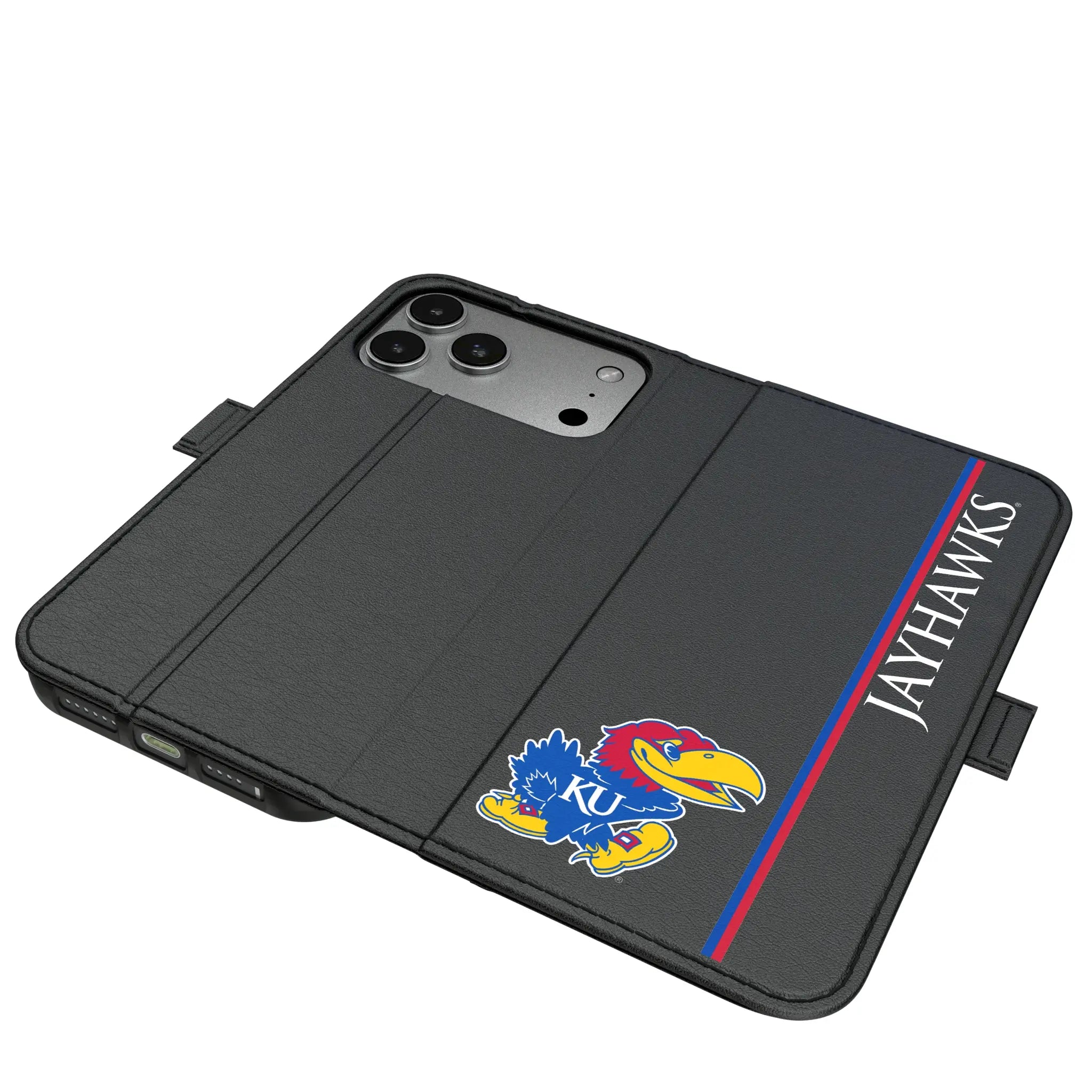 University of Kansas Jayhawks Sidebar iPhone Folio Phone Case for Apple iPhone#Device_iPhone 17 Pro Max