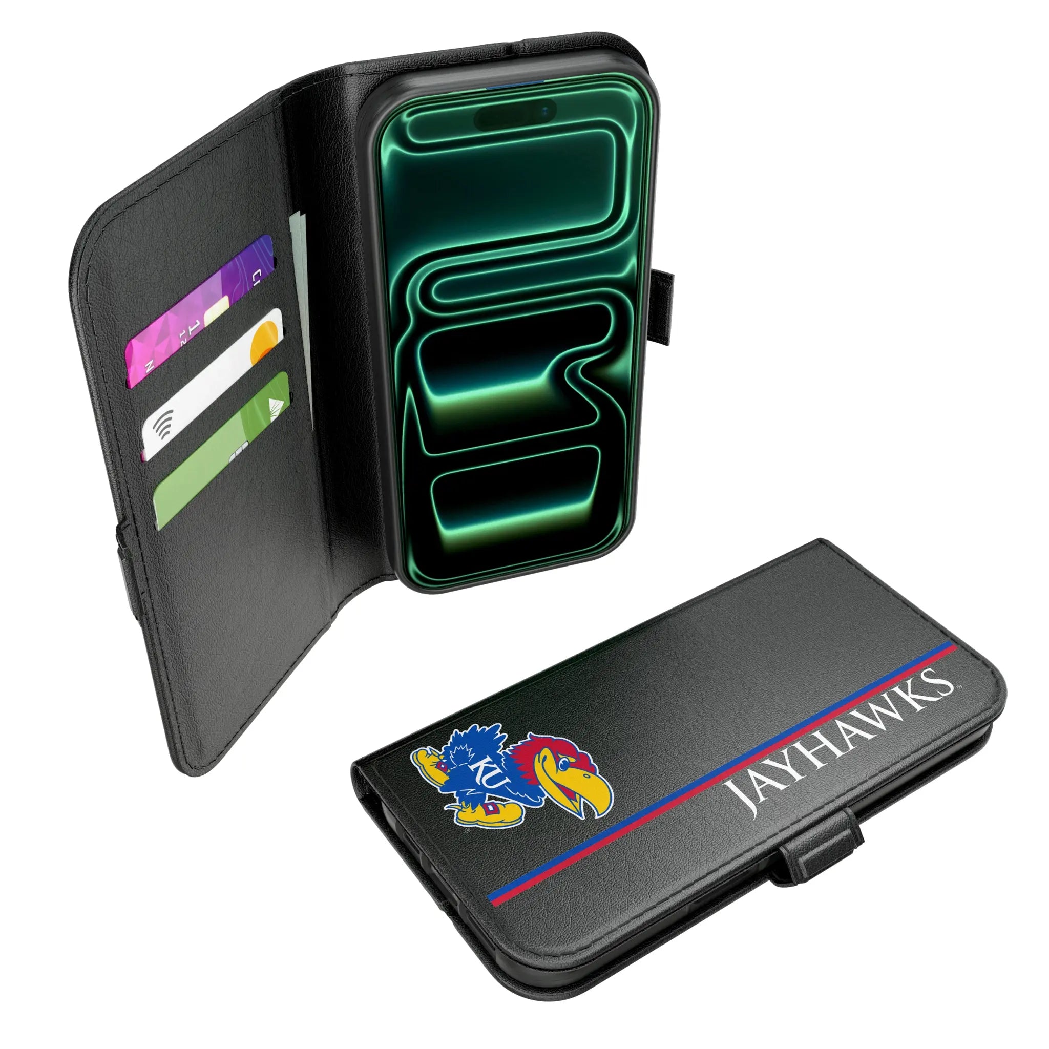 University of Kansas Jayhawks Sidebar iPhone Folio Phone Case for Apple iPhone#Device_iPhone 17