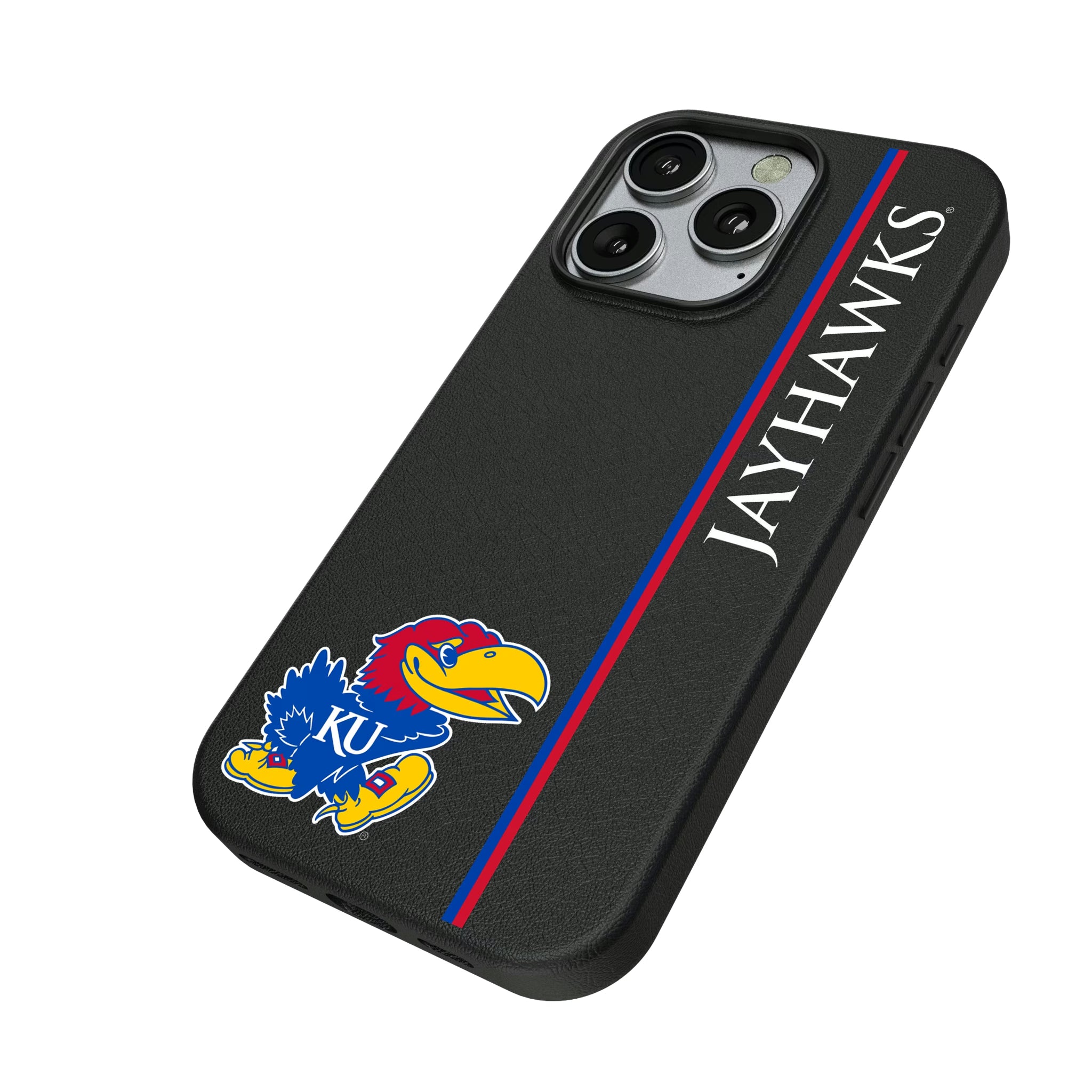 University of Kansas Jayhawks Sidebar iPhone MagSafe Compatible Phone Case for Apple iPhone - Isometric View