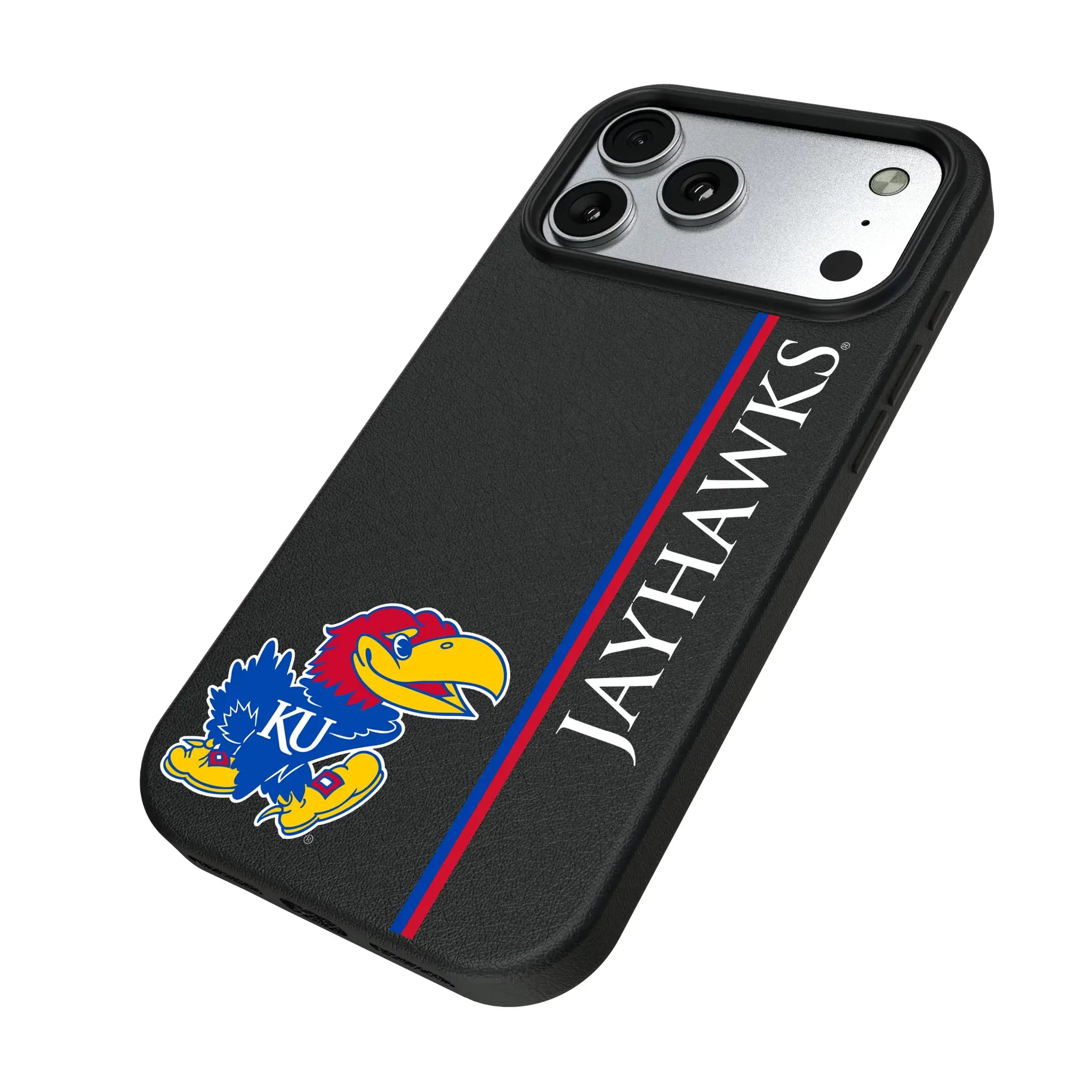 University of Kansas Jayhawks Sidebar iPhone MagSafe Compatible Phone Case for Apple iPhone - Isometric View#Device_iPhone 17 Pro Max