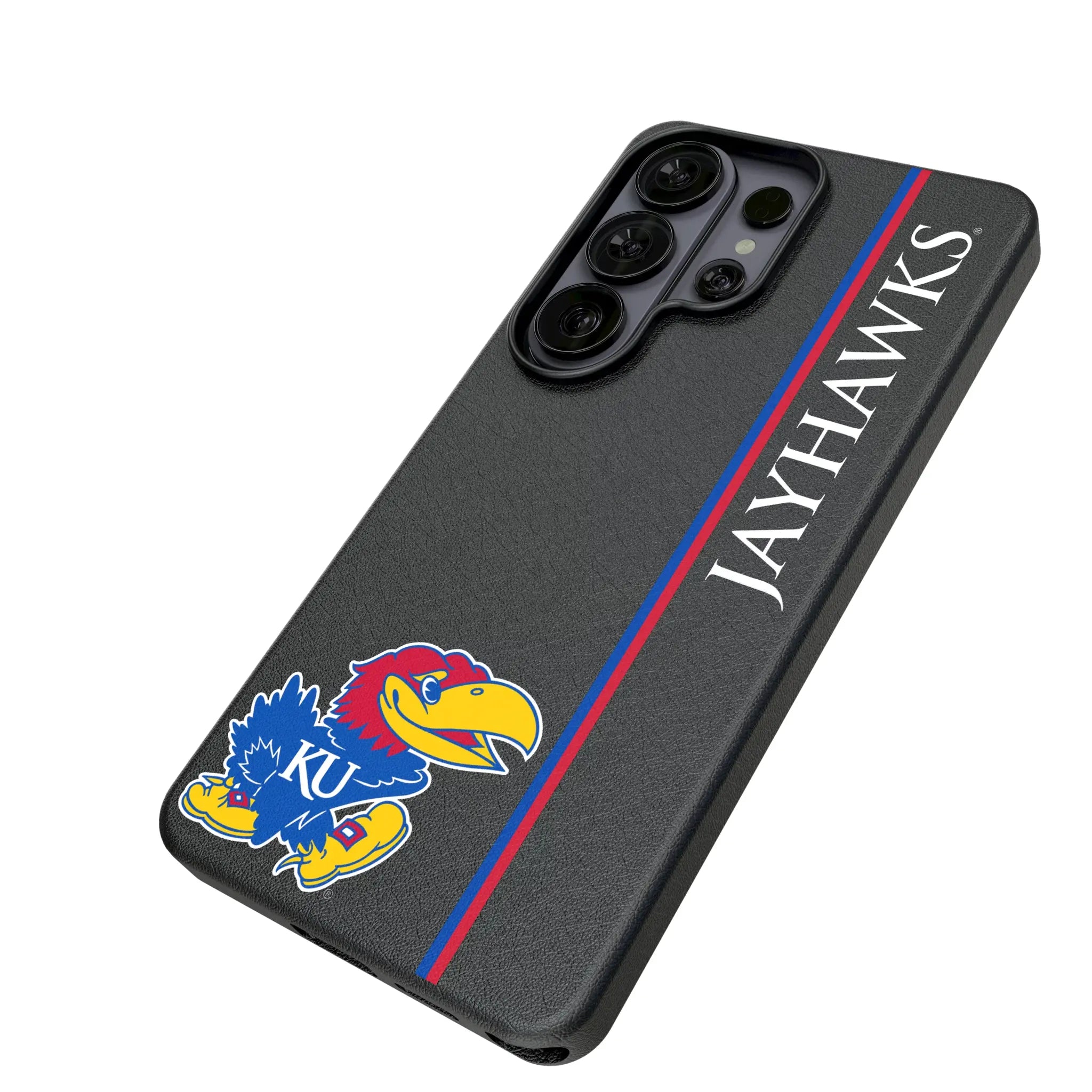 University of Kansas Jayhawks Sidebar Galaxy MagSafe Compatible Phone Case for Samsung Galaxy - Isometric View#Device_Galaxy S26 Ultra