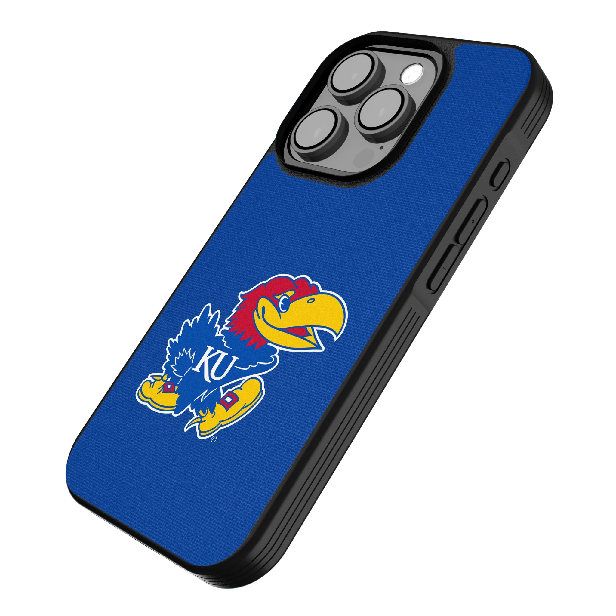 University of Kansas Jayhawks Solid iPhone Bump Phone Case for Apple iPhone - Isometric View