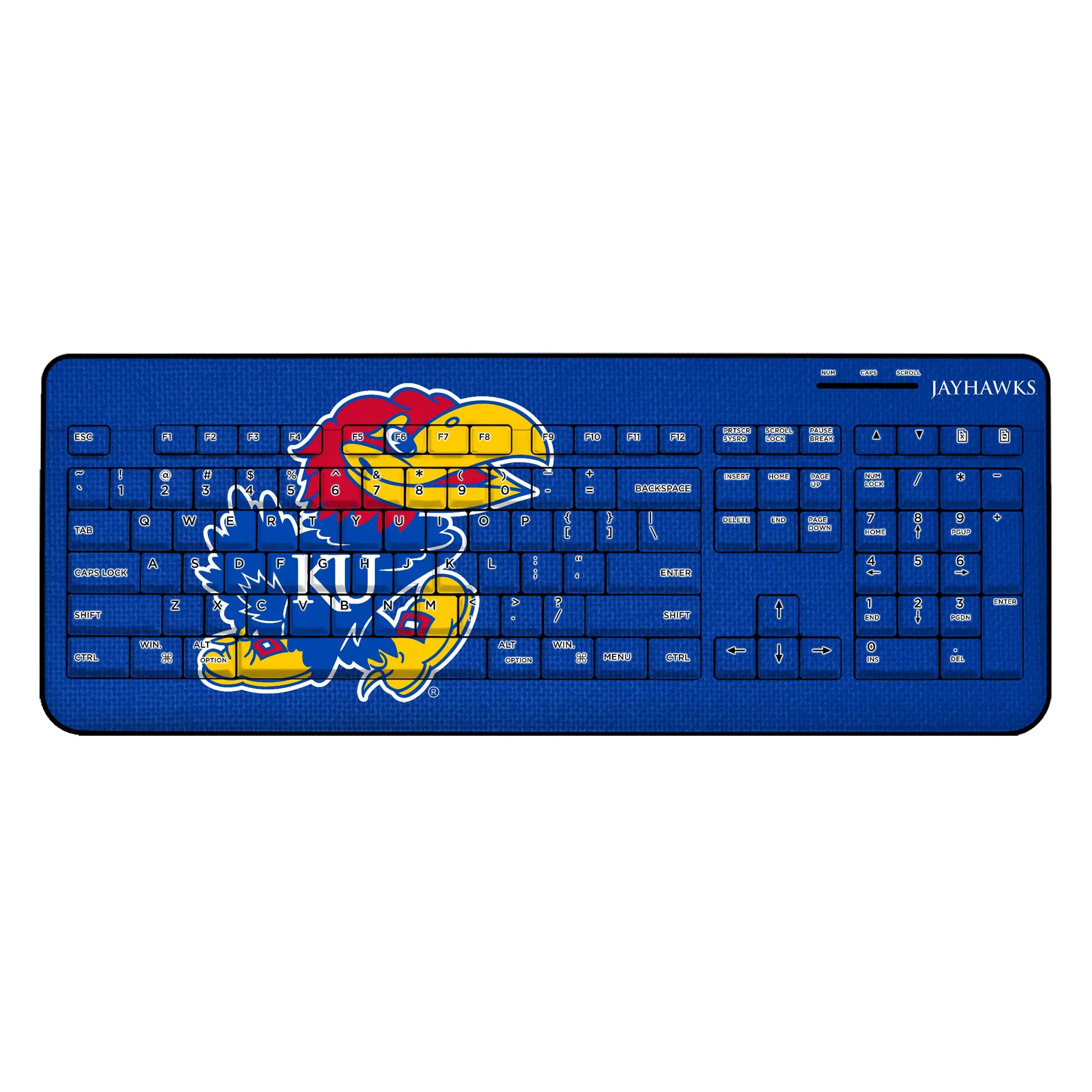 University of Kansas Jayhawks Solid Wireless USB Keyboard