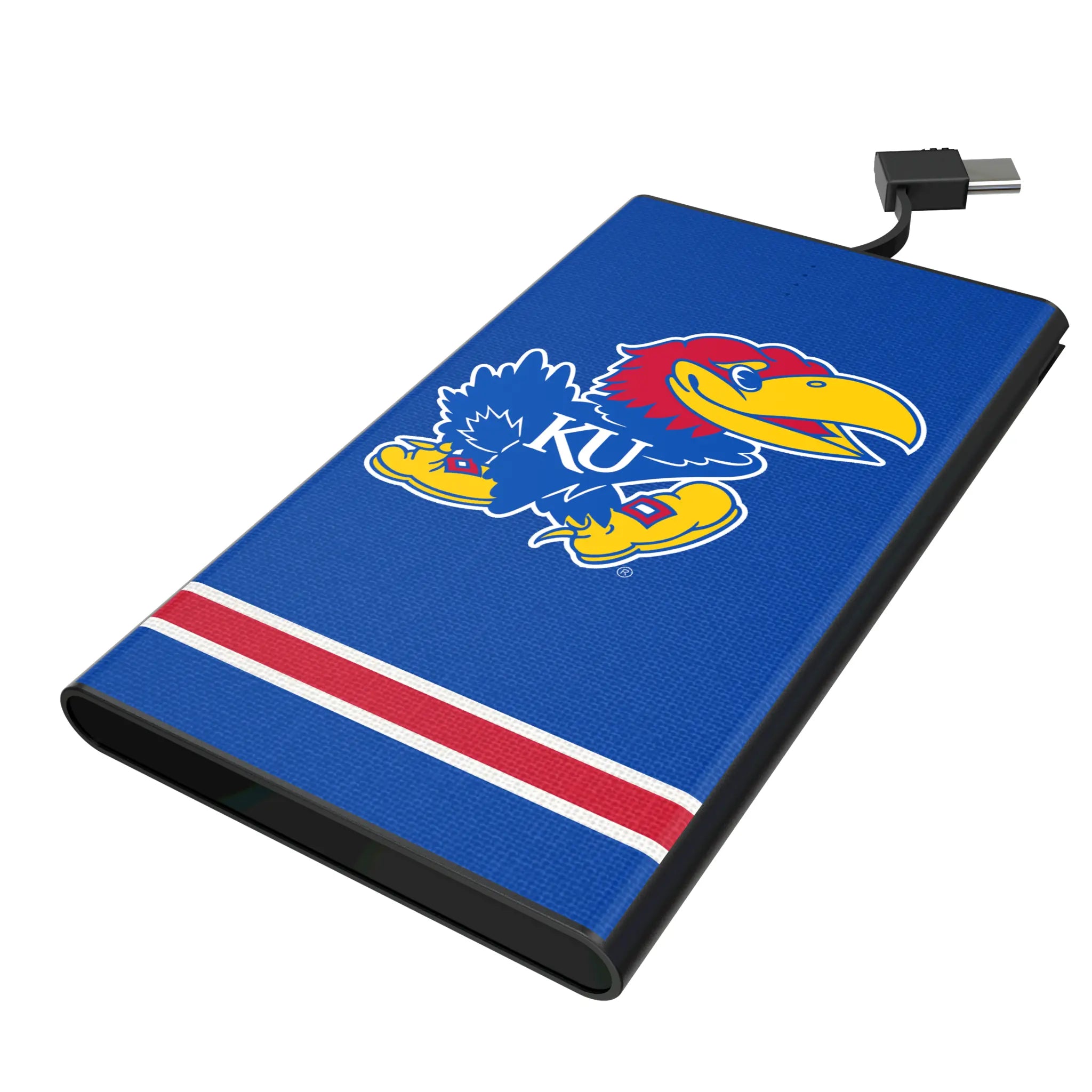 University of Kansas Jayhawks Stripe 5000mAh Flat Power Bank