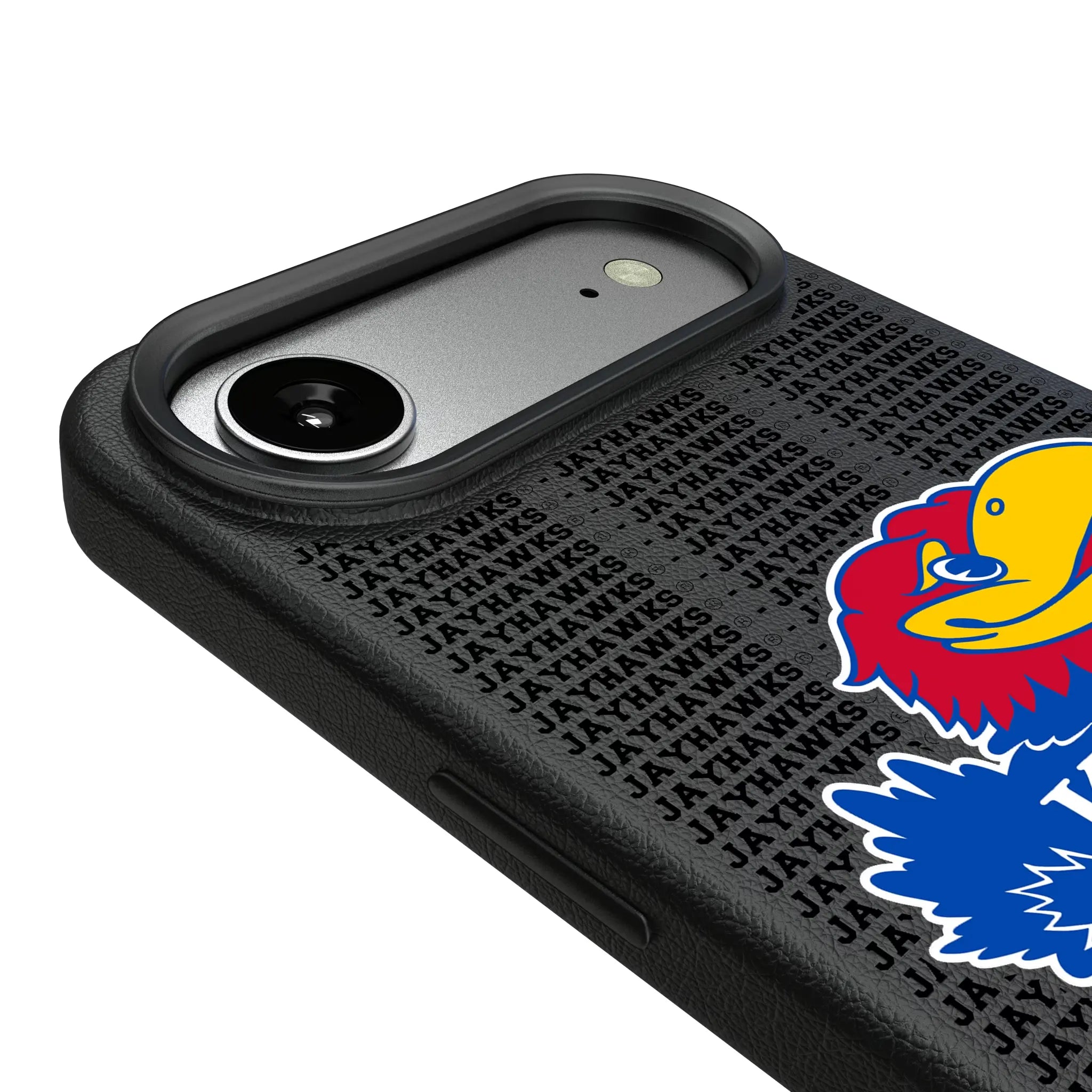 University of Kansas Jayhawks Text Backdrop iPhone MagSafe Compatible Phone Case for Apple iPhone - Detail#Device_iPhone Air