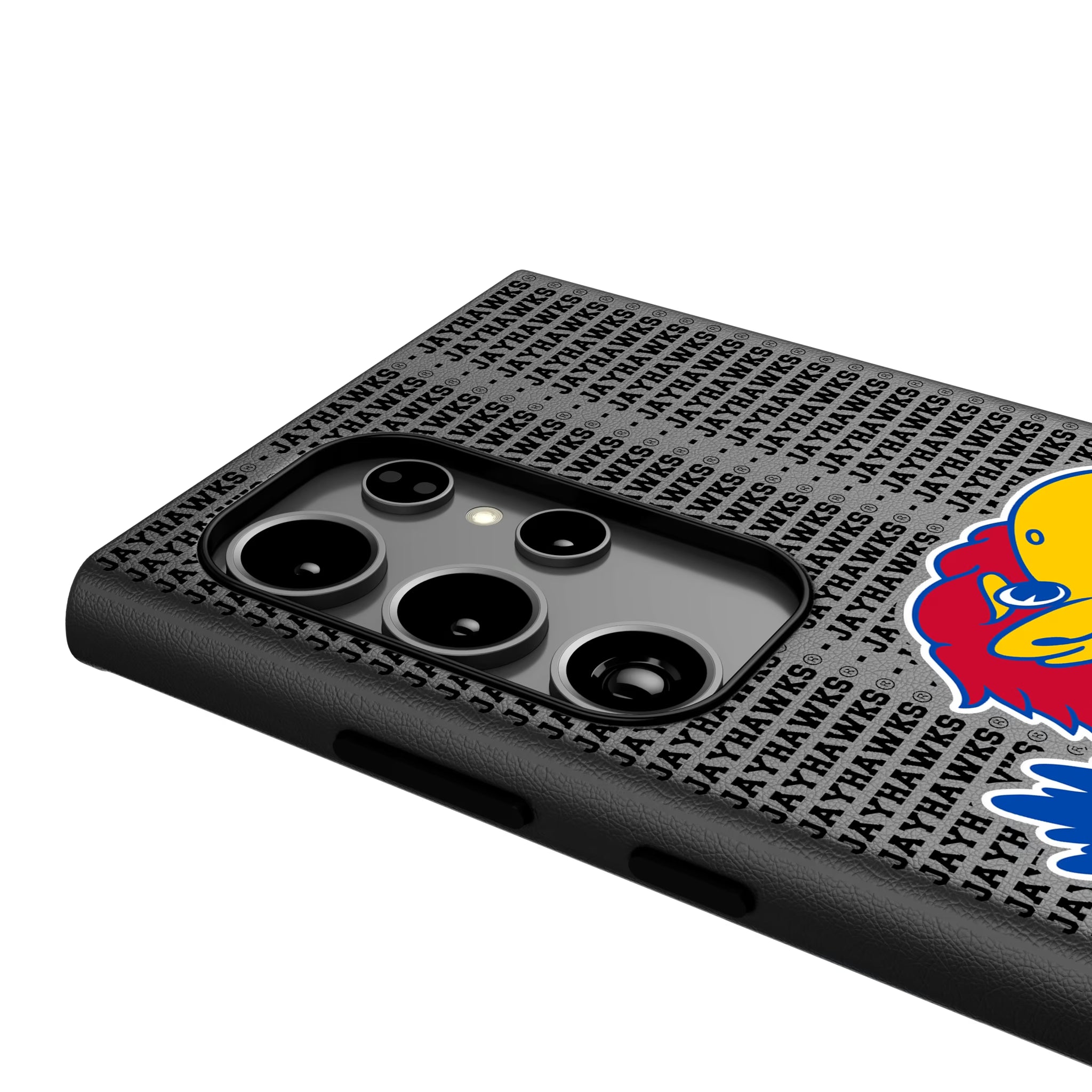 University of Kansas Jayhawks Text Backdrop Galaxy MagSafe Compatible Phone Case for Samsung Galaxy - Detail