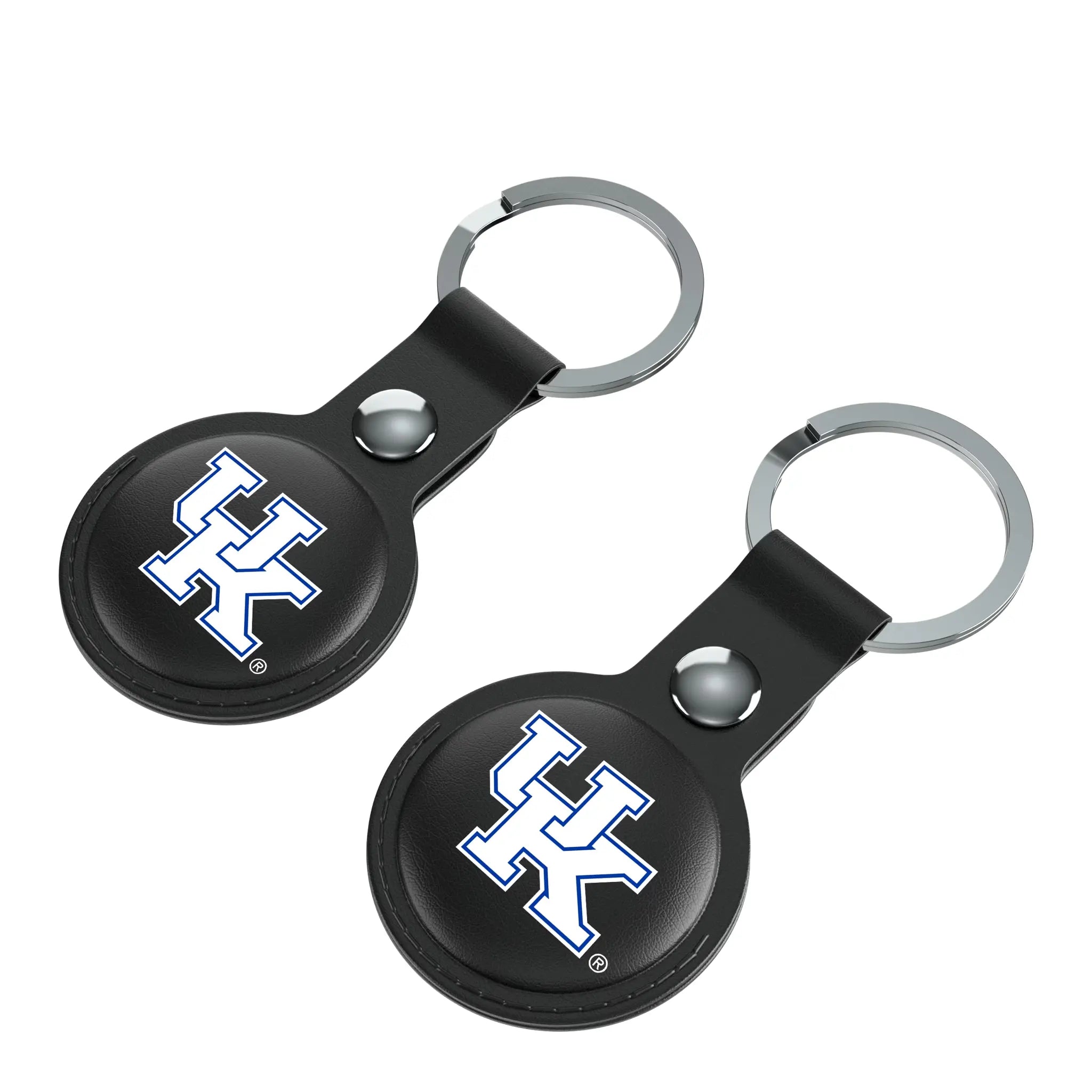 University of Kentucky Wildcats Insignia AirTag Black Airtag Holder 2-Pack - Isometric View