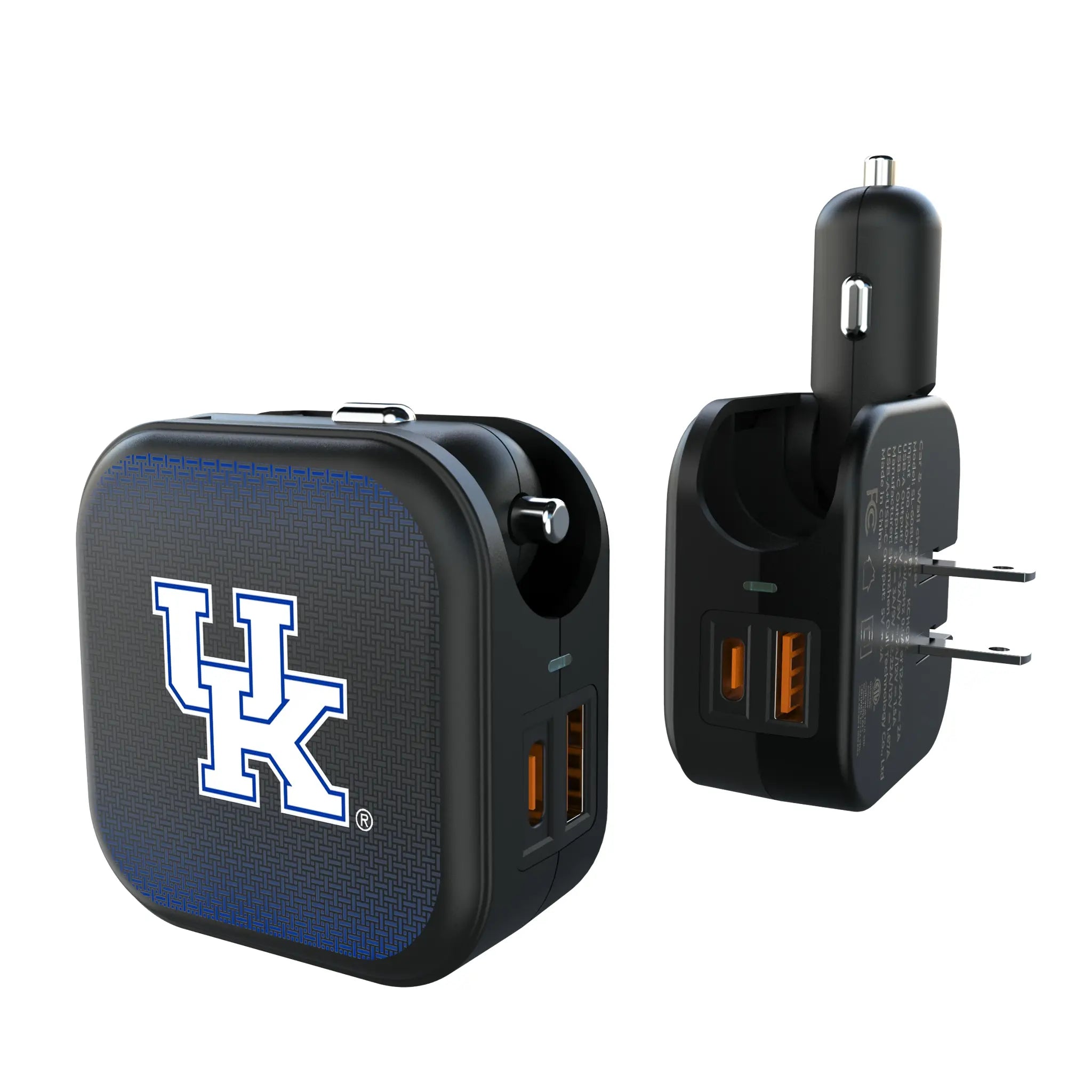 University of Kentucky Wildcats Linen 2 in 1 USB A/C Charger
