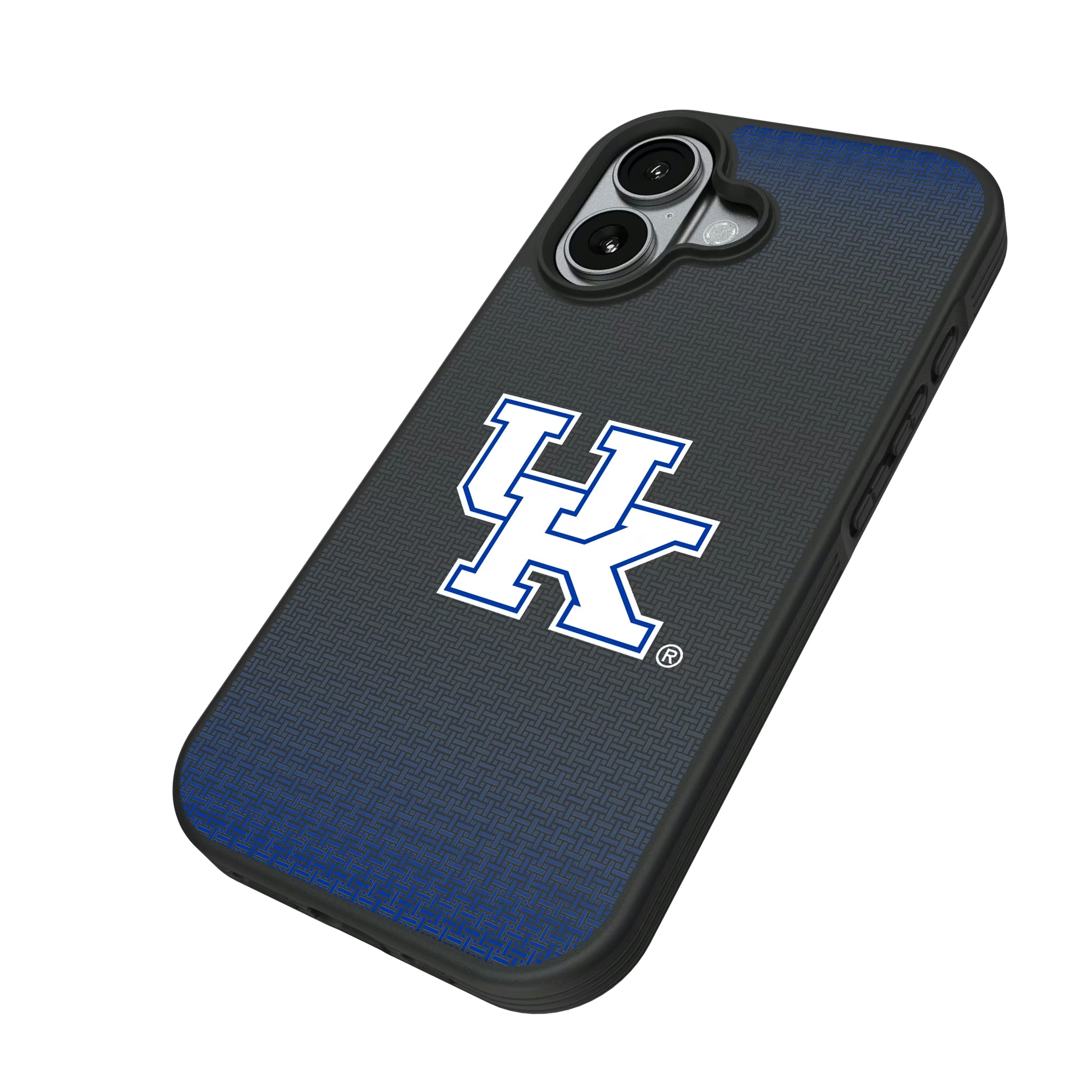 University of Kentucky Wildcats Linen iPhone Bump Phone Case for Apple iPhone - Isometric View#Device_iPhone 17