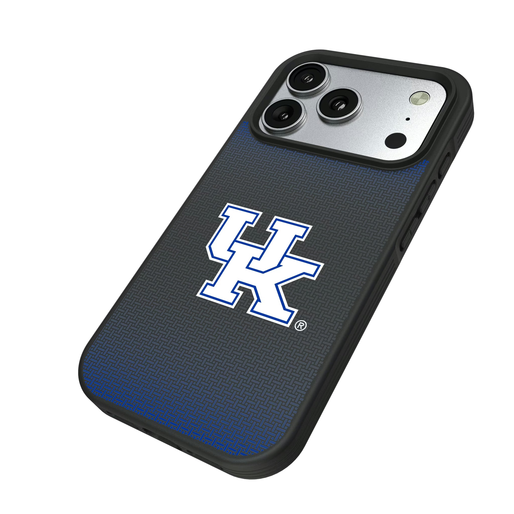 University of Kentucky Wildcats Linen iPhone Bump Phone Case for Apple iPhone - Isometric View#Device_iPhone 17 Pro