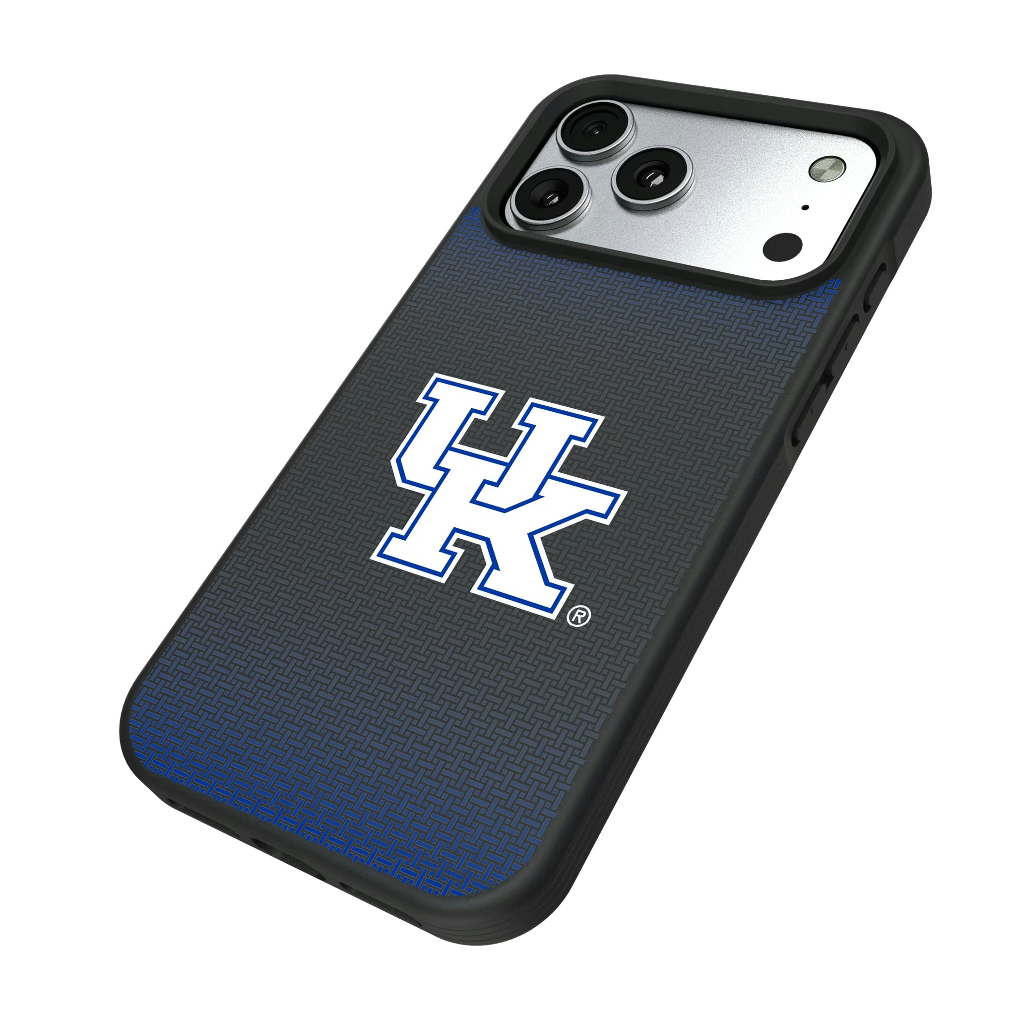 University of Kentucky Wildcats Linen iPhone Bump Phone Case for Apple iPhone - Isometric View#Device_iPhone 17 Pro Max