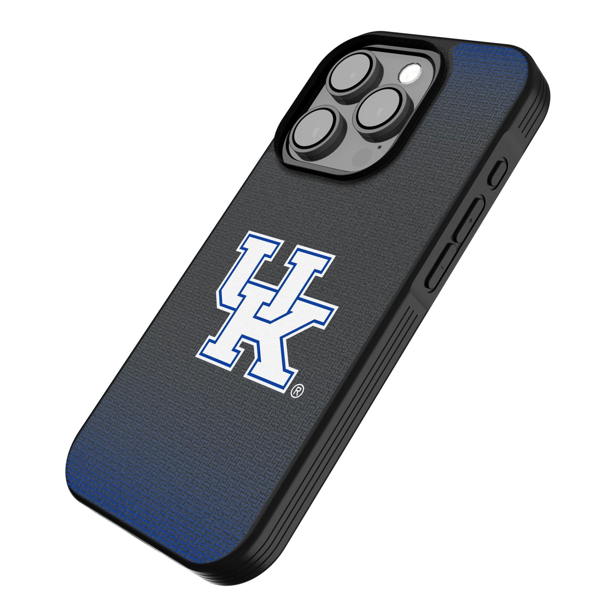 University of Kentucky Wildcats Linen iPhone Bump Phone Case for Apple iPhone - Isometric View