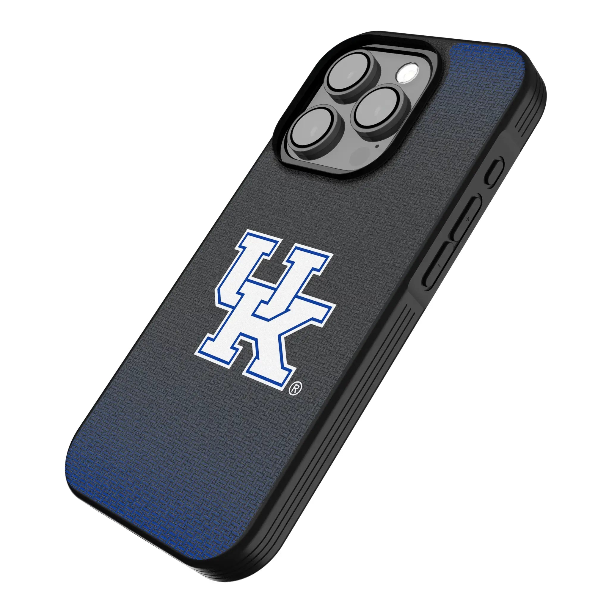 University of Kentucky Wildcats Linen iPhone Bump Phone Case for Apple iPhone - Isometric View
