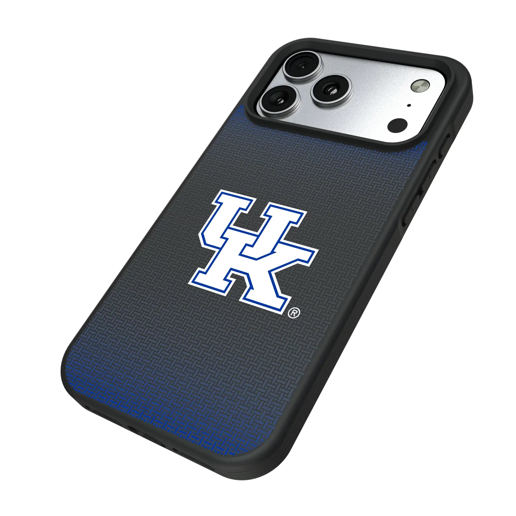 University of Kentucky Wildcats Linen iPhone Bump Phone Case for Apple iPhone - Isometric View#Device_iPhone 17 Pro Max