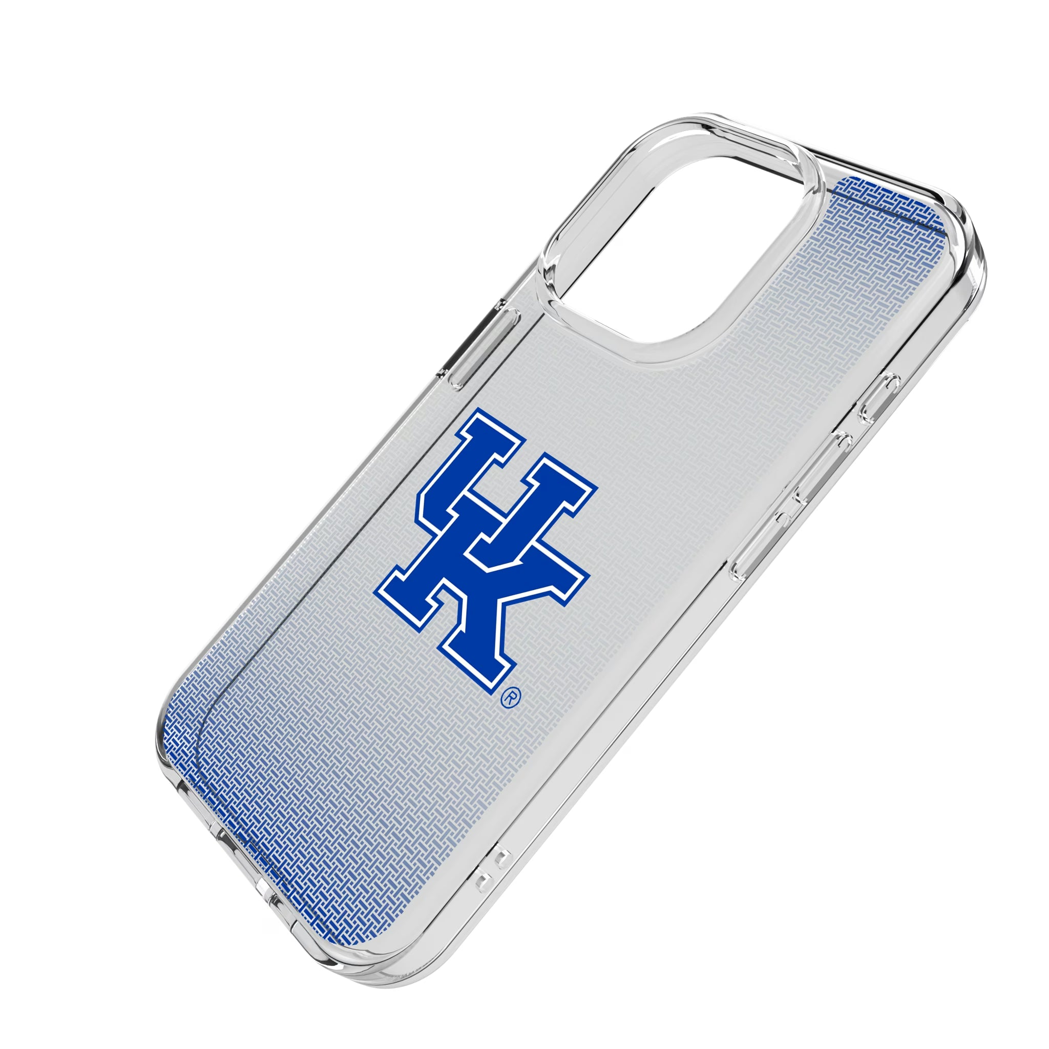 University of Kentucky Wildcats Linen iPhone Clear Phone Case for Apple iPhone - Isometric View