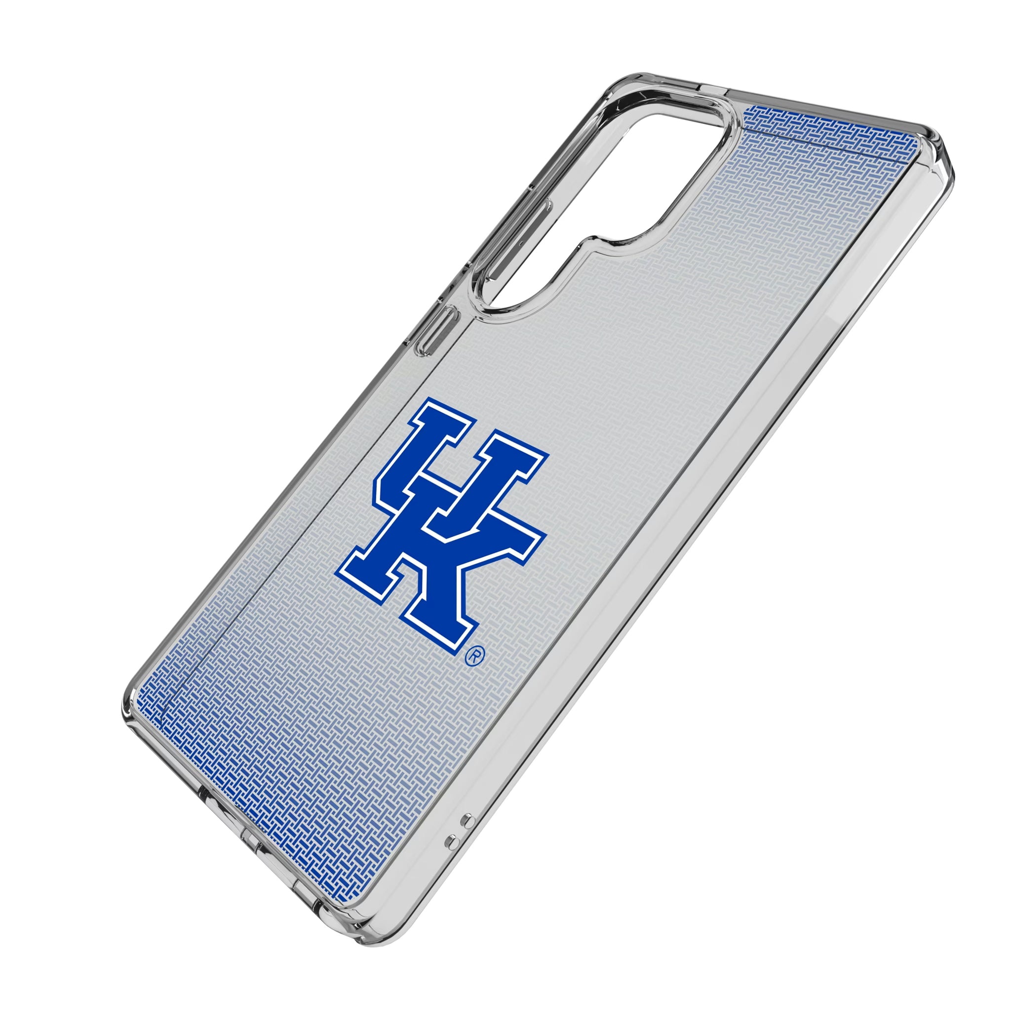 University of Kentucky Wildcats Linen Galaxy Clear Phone Case for Samsung Galaxy - Isometric View