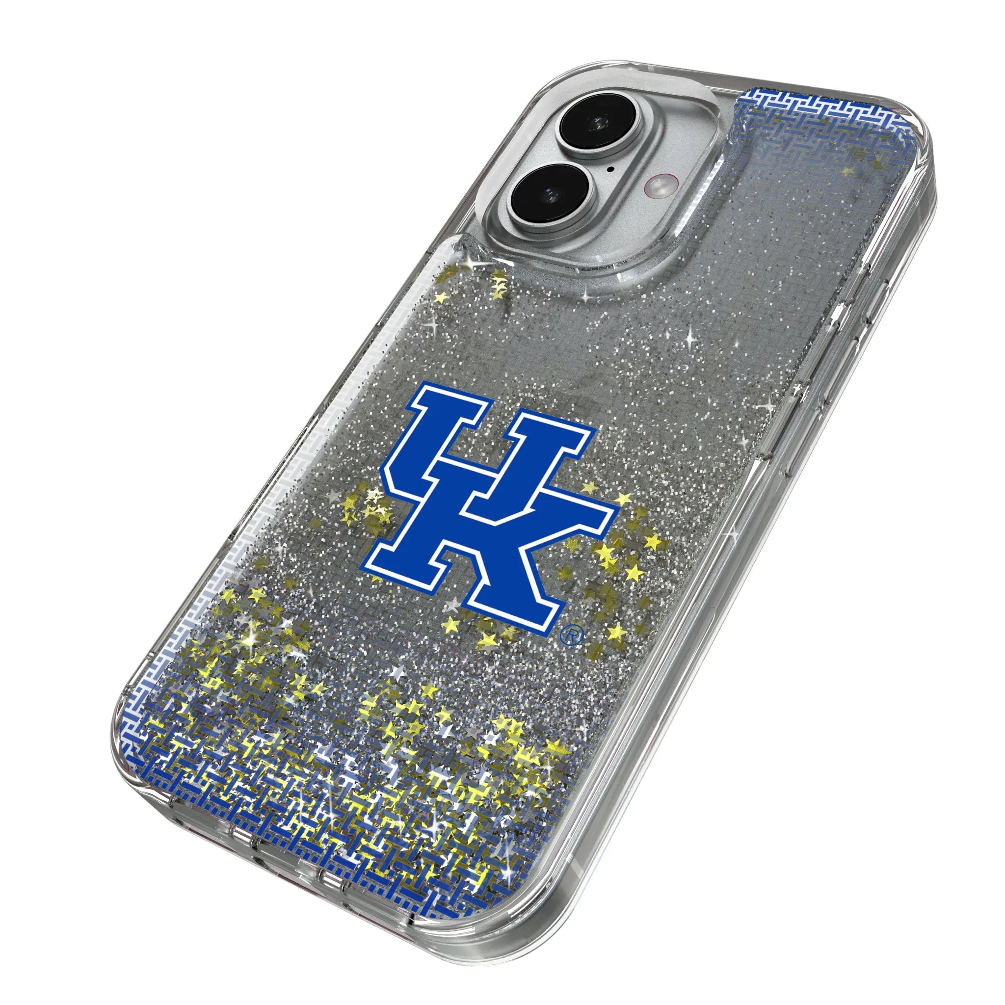 University of Kentucky Wildcats Linen iPhone Glitter Phone Case for Apple iPhone - Isometric View