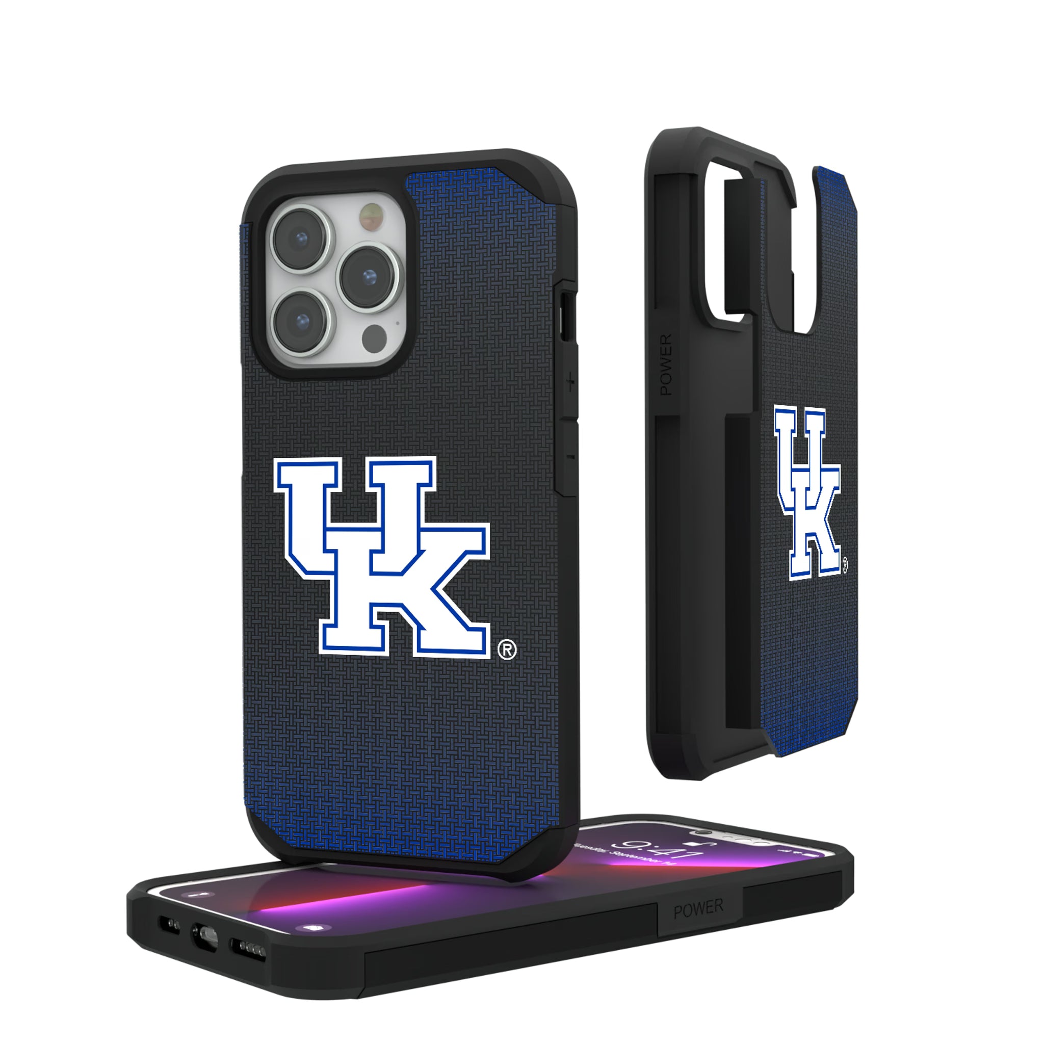 University of Kentucky Wildcats Linen iPhone Rugged Phone Case for Apple iPhone#Device_iPhone 13 Pro