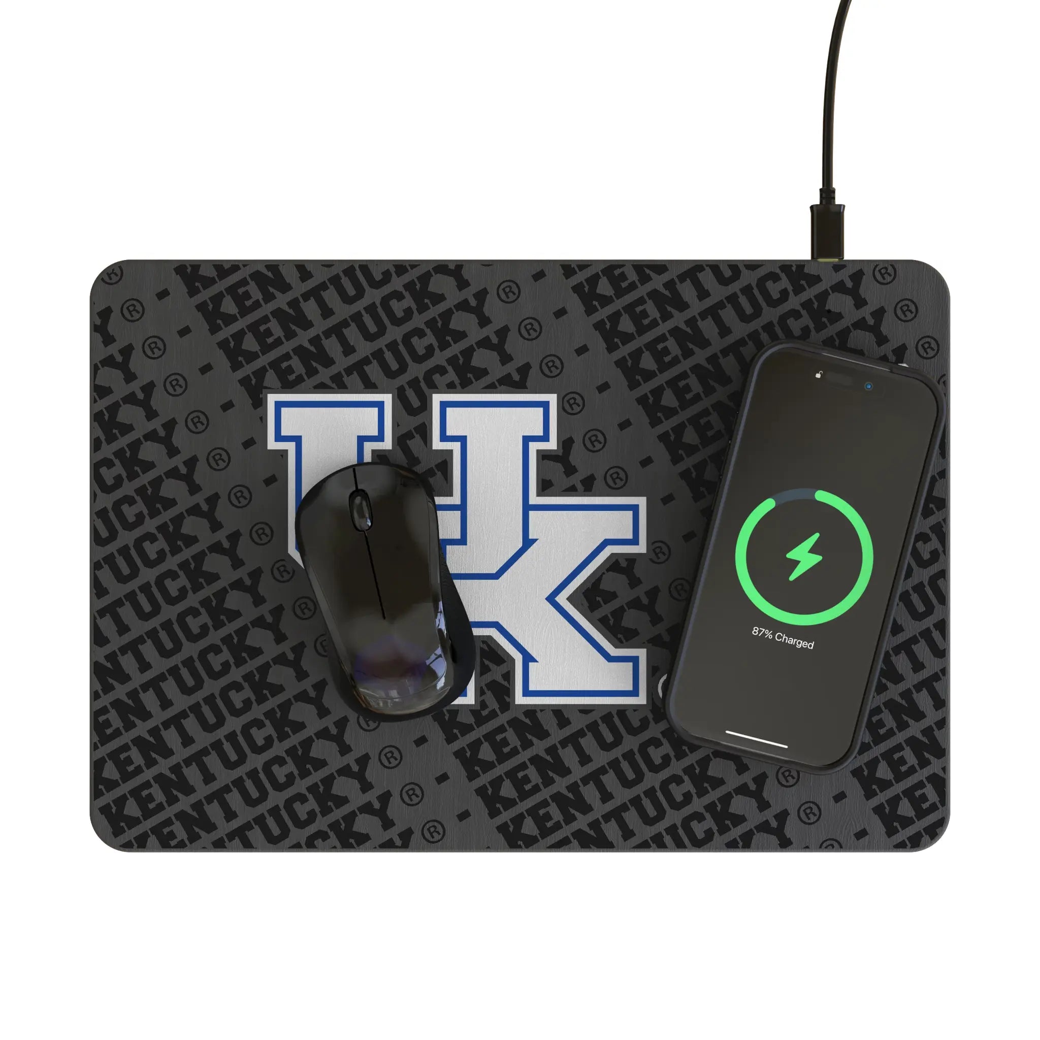University of Kentucky Wildcats Monocolor Tilt 15-Watt Wireless Charger and Mouse Pad - Lifestyle