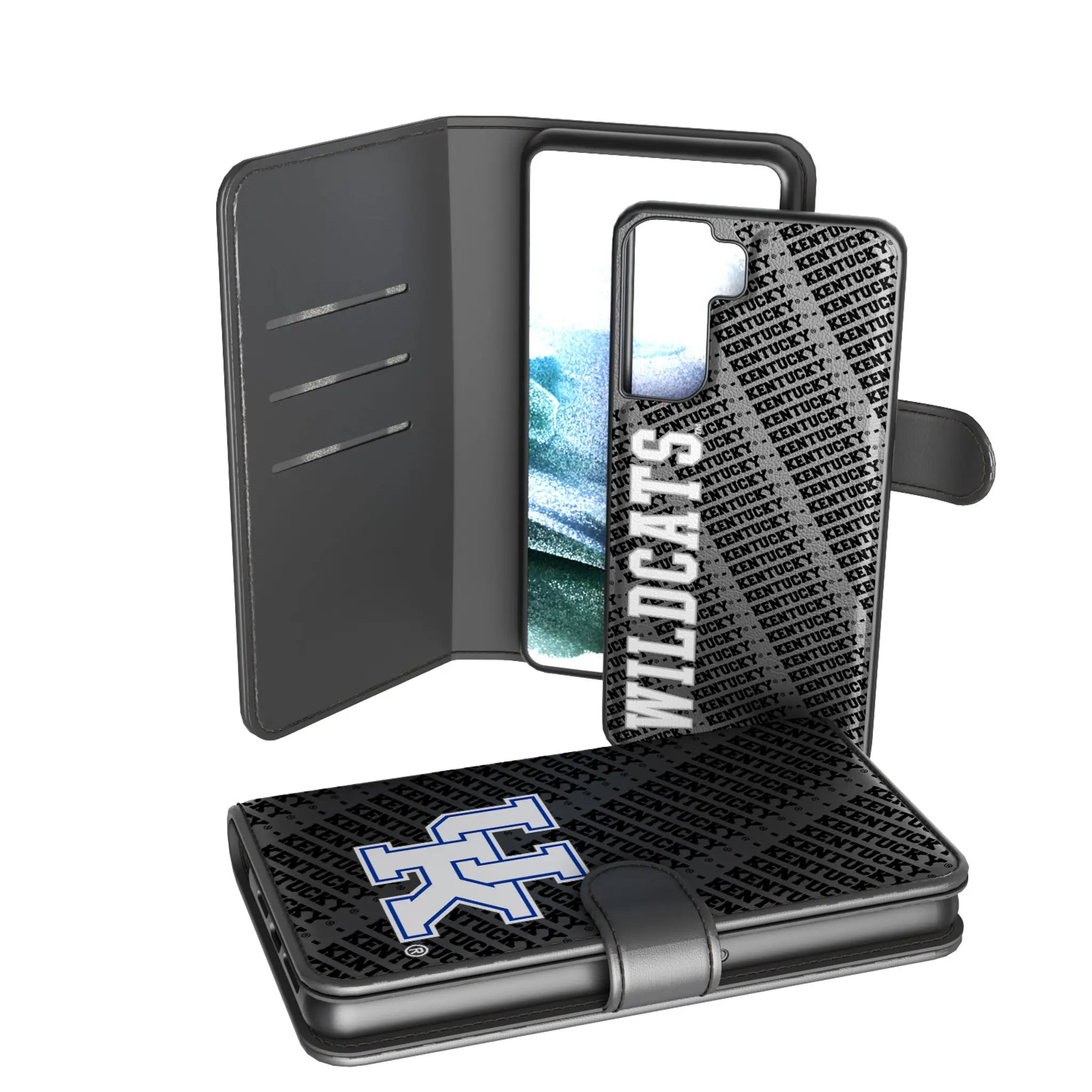 University of Kentucky Wildcats Monocolor Tilt Galaxy Wallet Phone Case for Samsung Galaxy