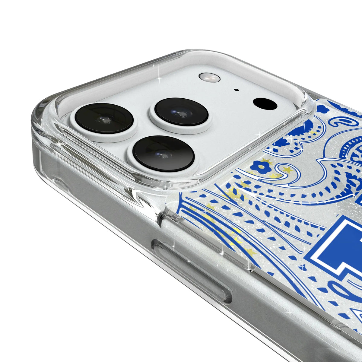 University of Kentucky Wildcats Paisley iPhone Glitter Phone Case for Apple iPhone - Detail#Device_iPhone 18 Pro