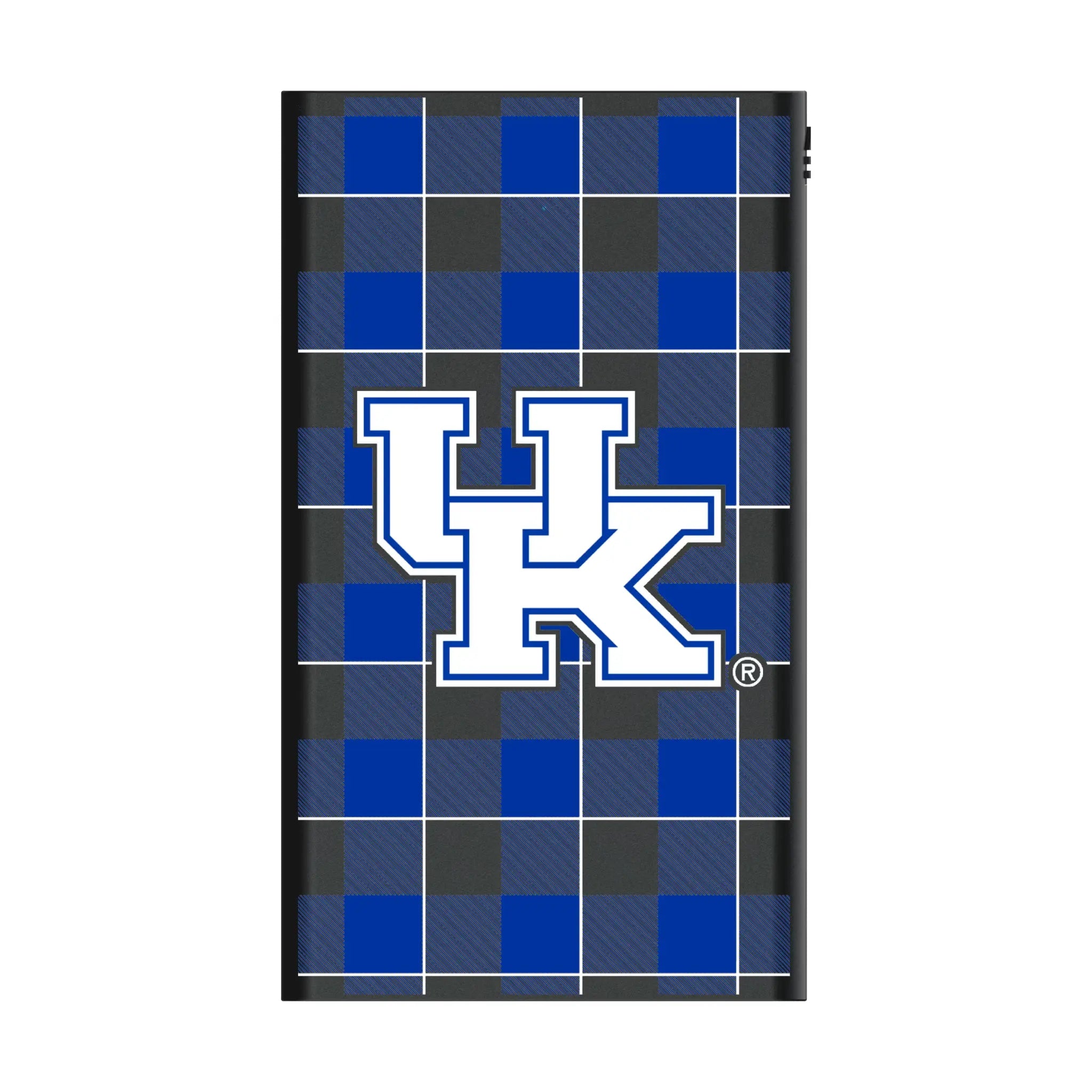 University of Kentucky Wildcats Plaid 5000mAh Flat Power Bank