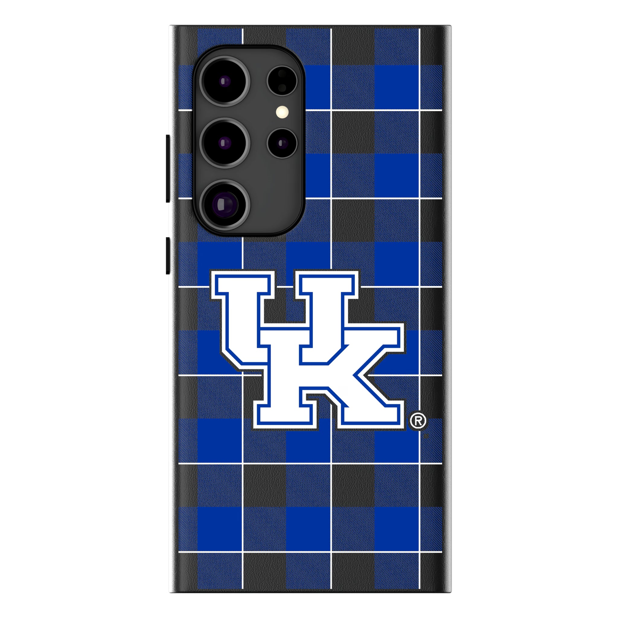 University of Kentucky Wildcats Plaid Galaxy MagSafe Compatible Phone Case for Samsung Galaxy