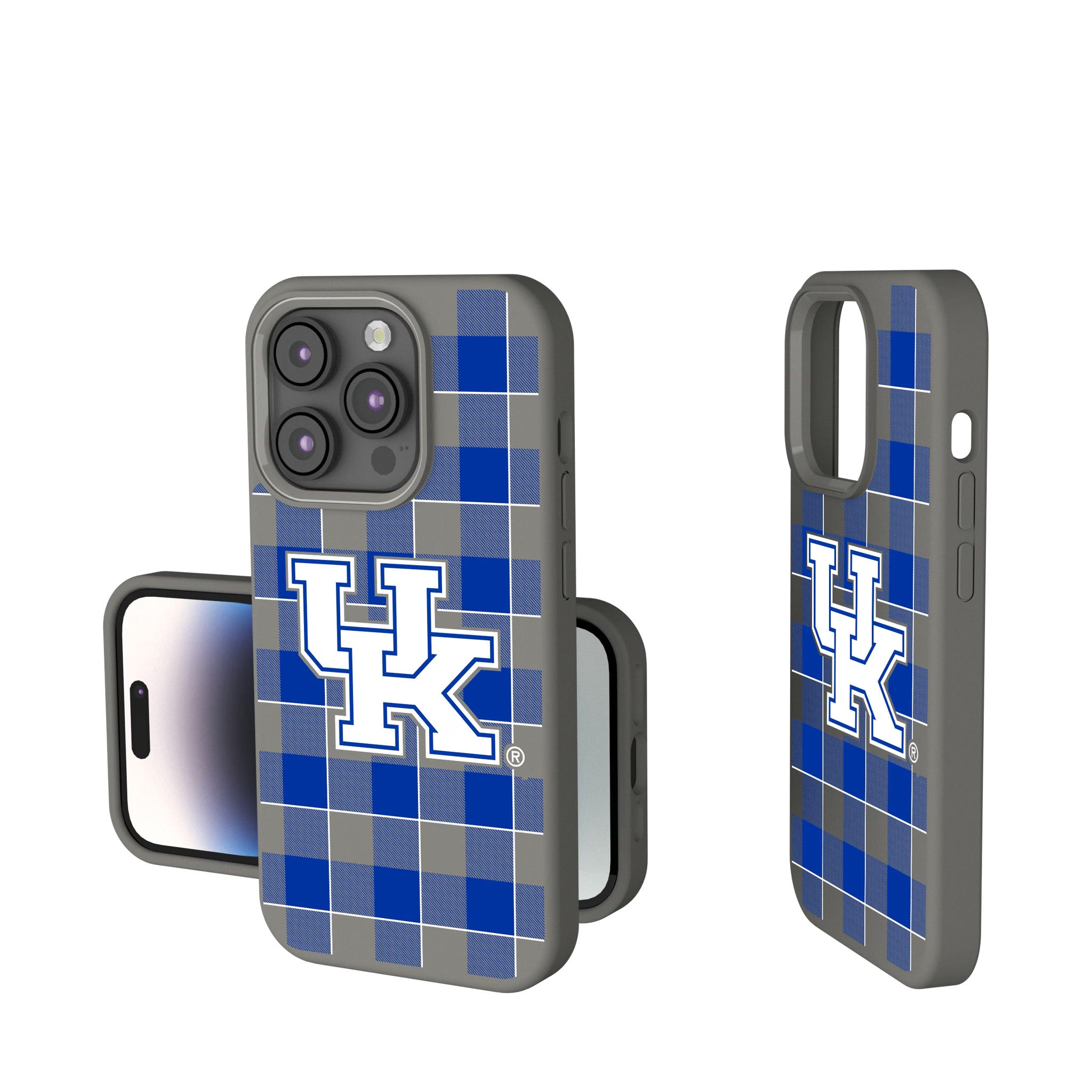 University of Kentucky Wildcats Plaid iPhone Soft Touch Phone Case for Apple iPhone