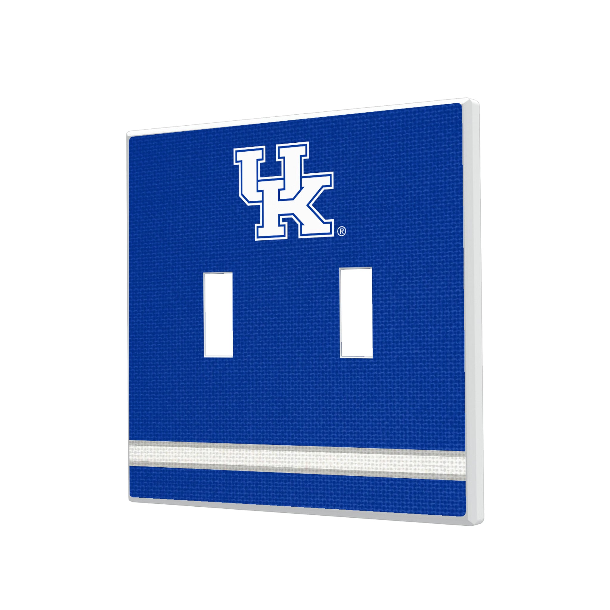 University of Kentucky Wildcats Stripe Hidden-Screw Light Switch Plate#Style_Double Toggle