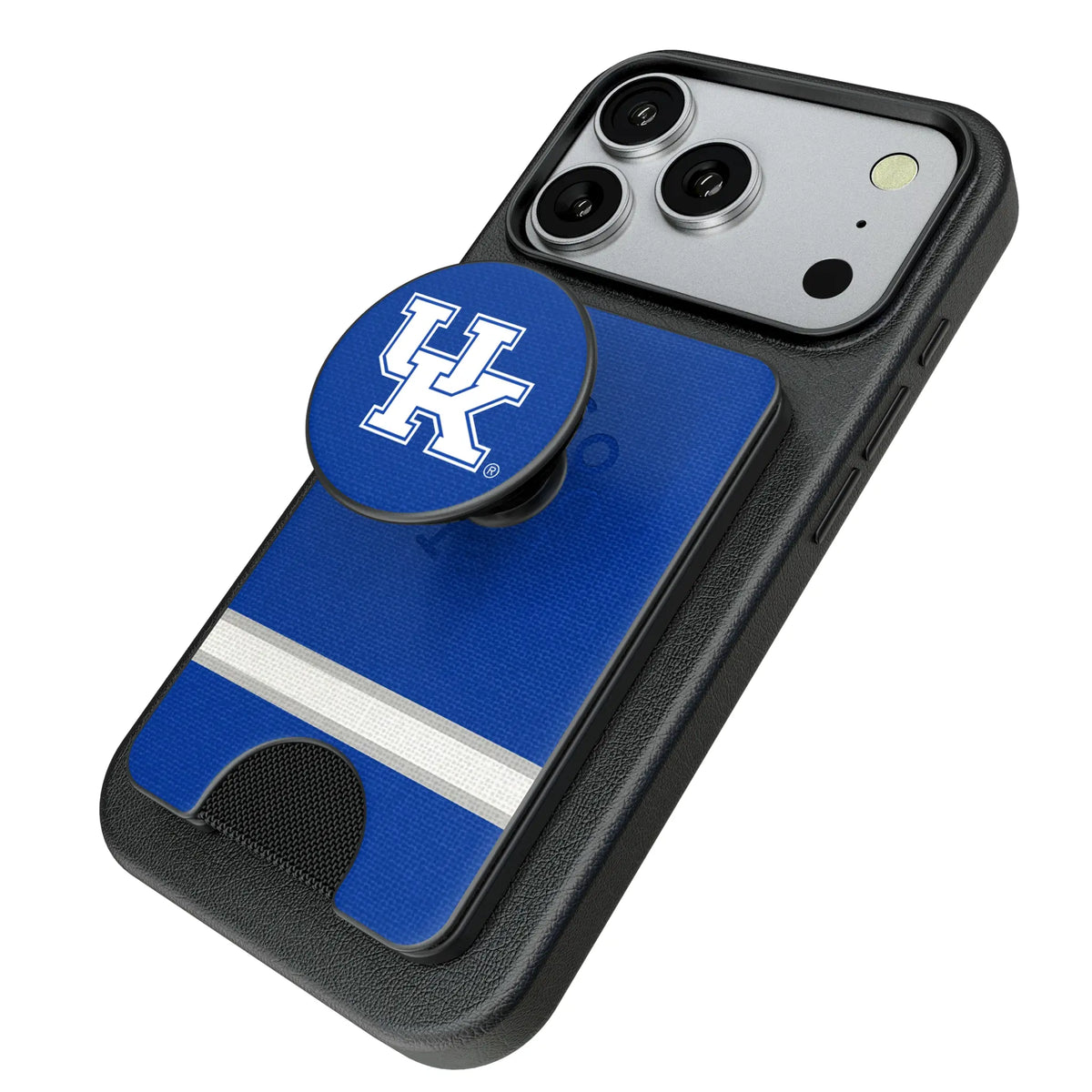 University of Kentucky Wildcats Stripe Popsockets Wallet Magnetic - Isometric View