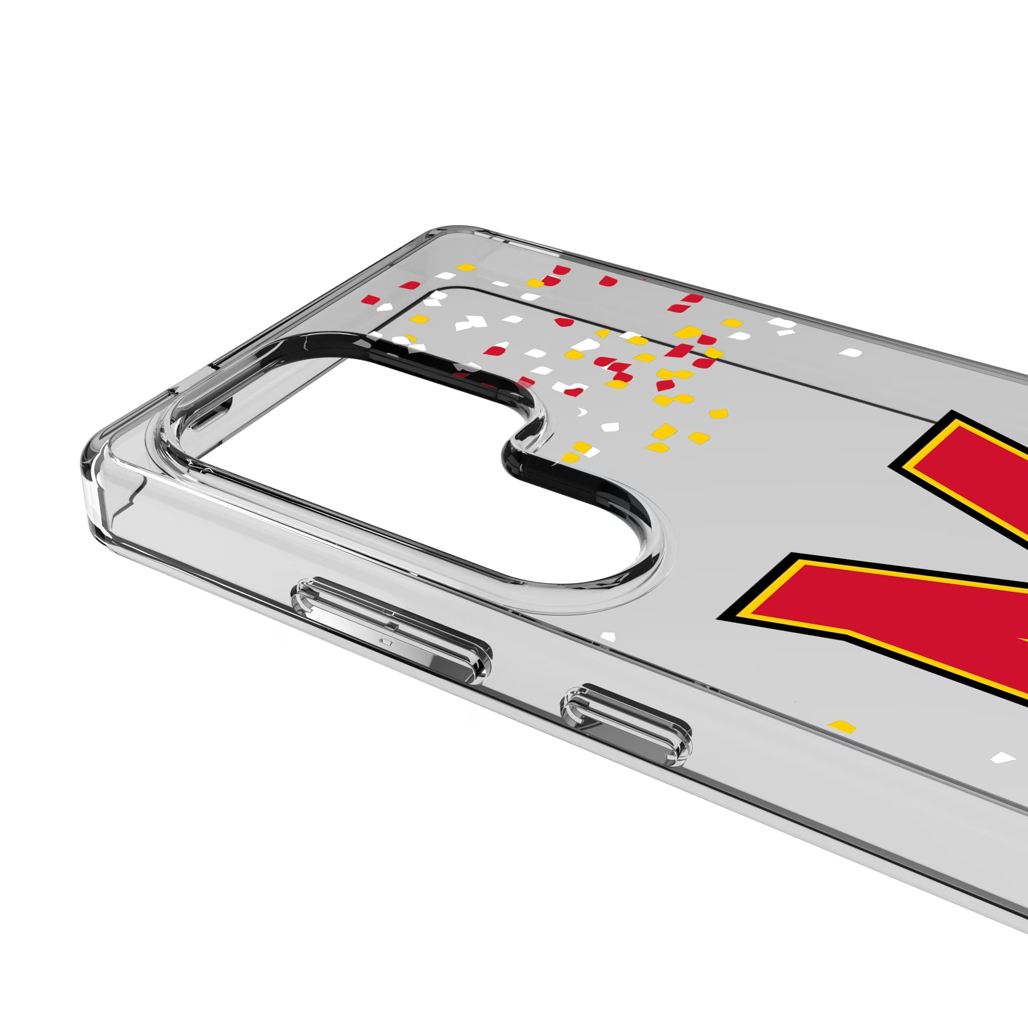University of Maryland Terrapins Confetti Galaxy Clear Phone Case for Samsung Galaxy - Detail
