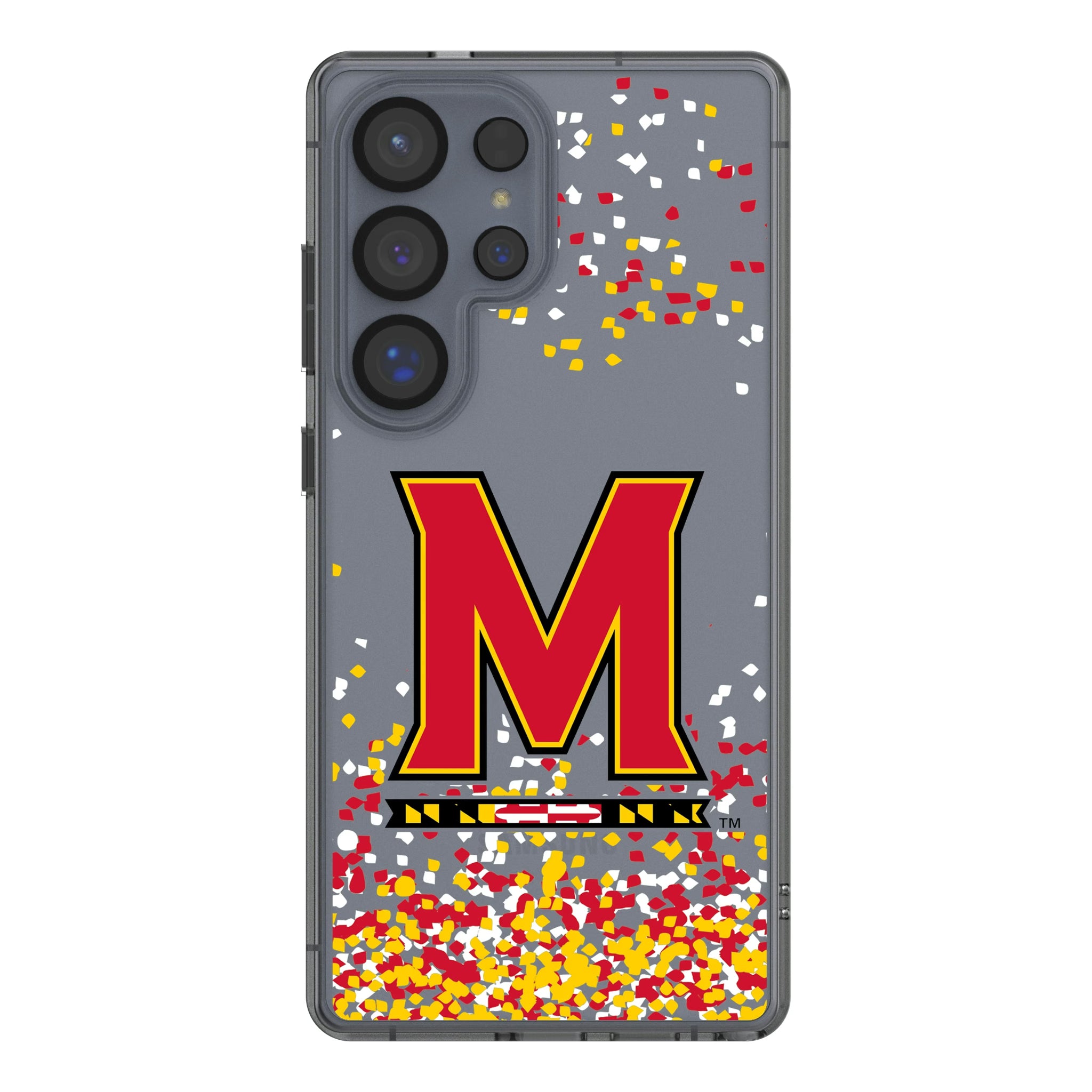 University of Maryland Terrapins Confetti Galaxy Clear Phone Case for Samsung Galaxy